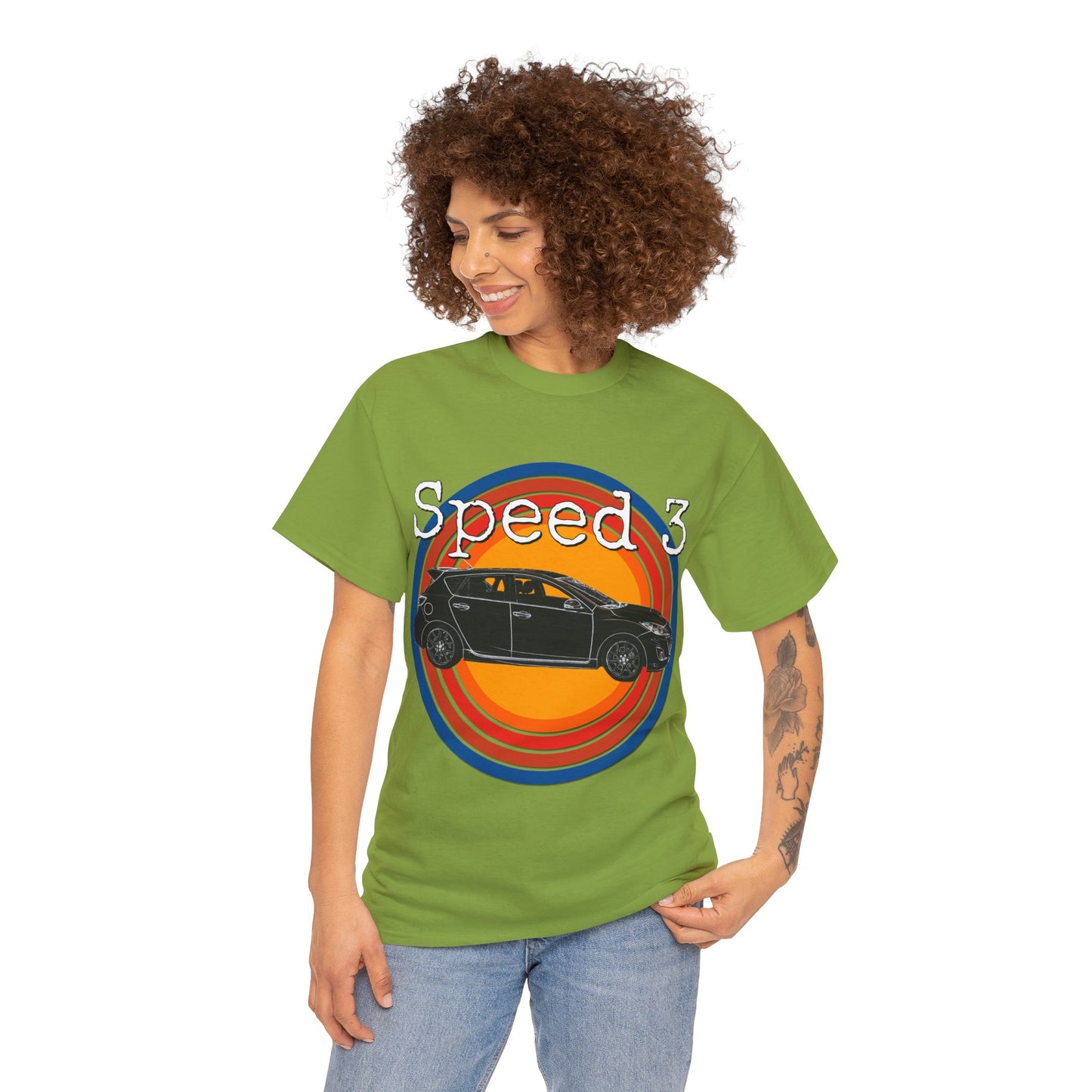 Speed 3 Hot Hatch Turbo Charged Car Subie Heavy Cotton Tee