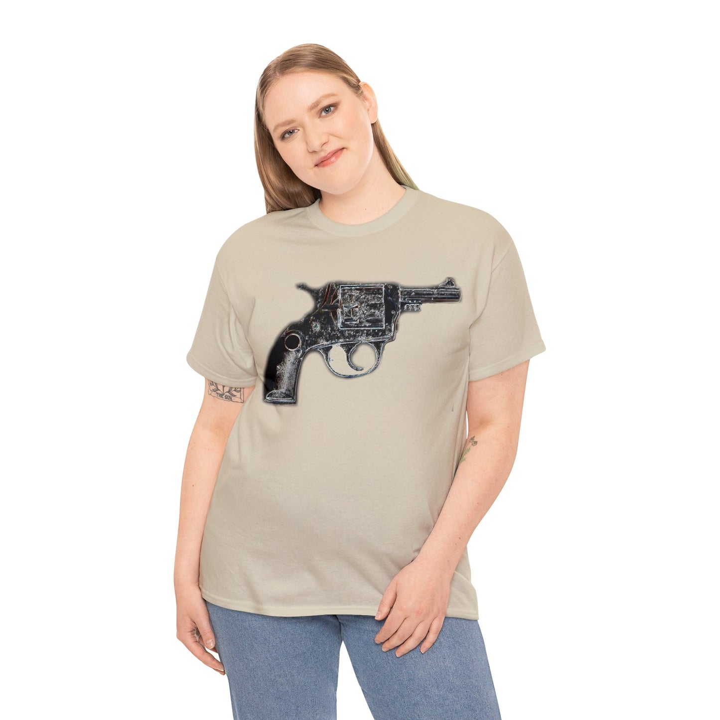 Vintage Pistol Revolver 22 Caliber Heavy Cotton Tee