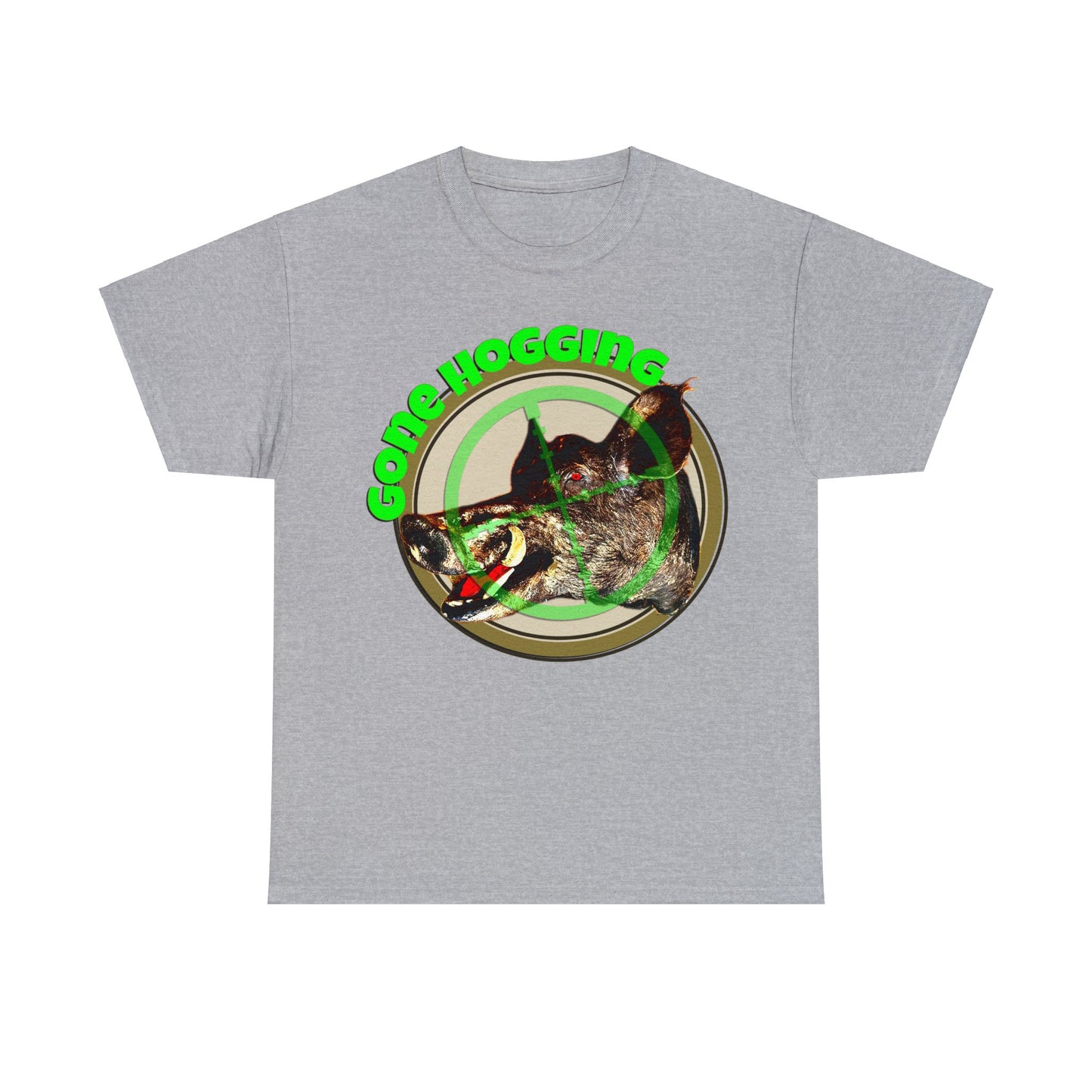 Wild Hog Hunter, Wild Hog, Hog Wild, Hog Boar Hunting Heavy Cotton Tee