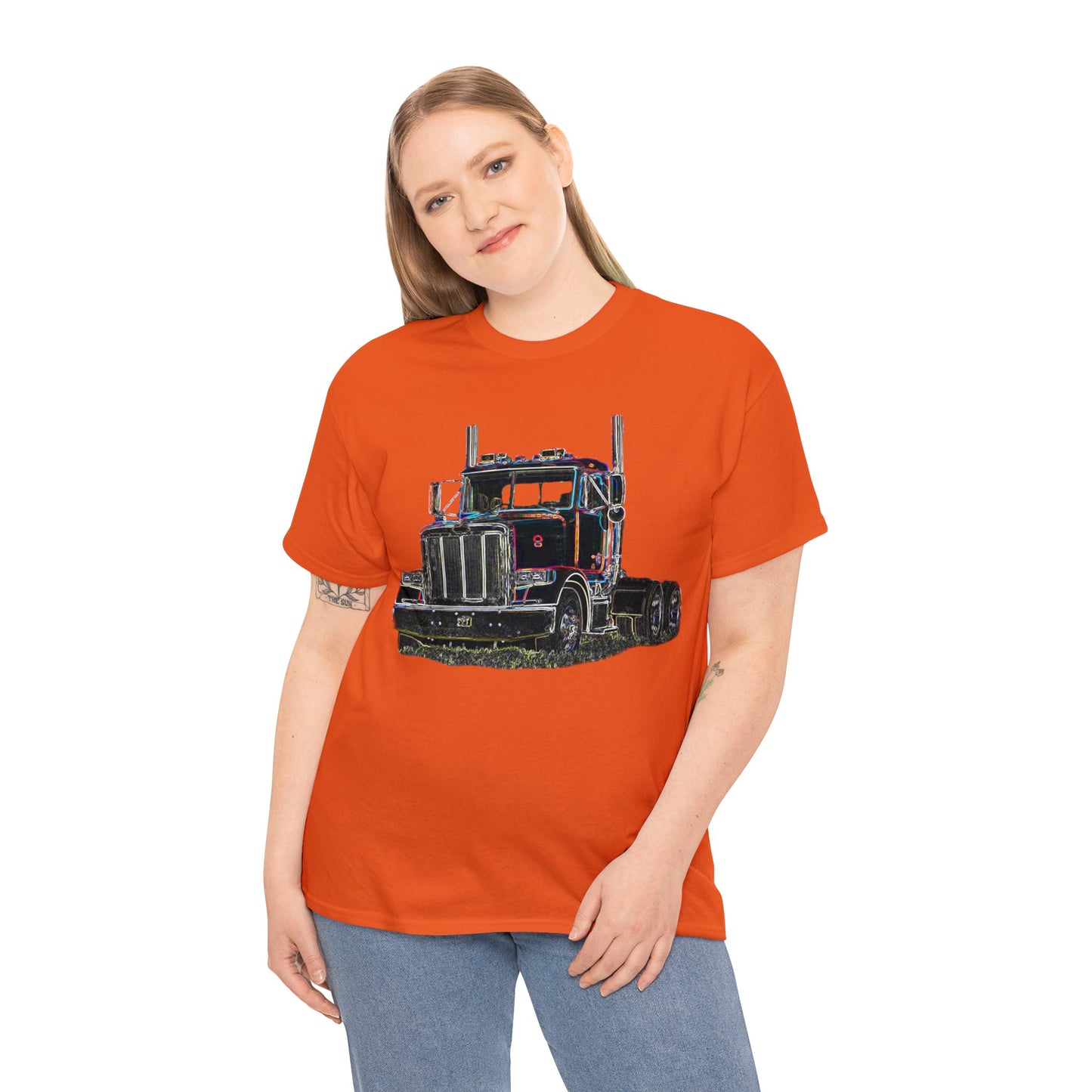 Pete Truck, Bobtail Truck, Trucker Gift, 18 Wheeler Heavy Cotton Tee