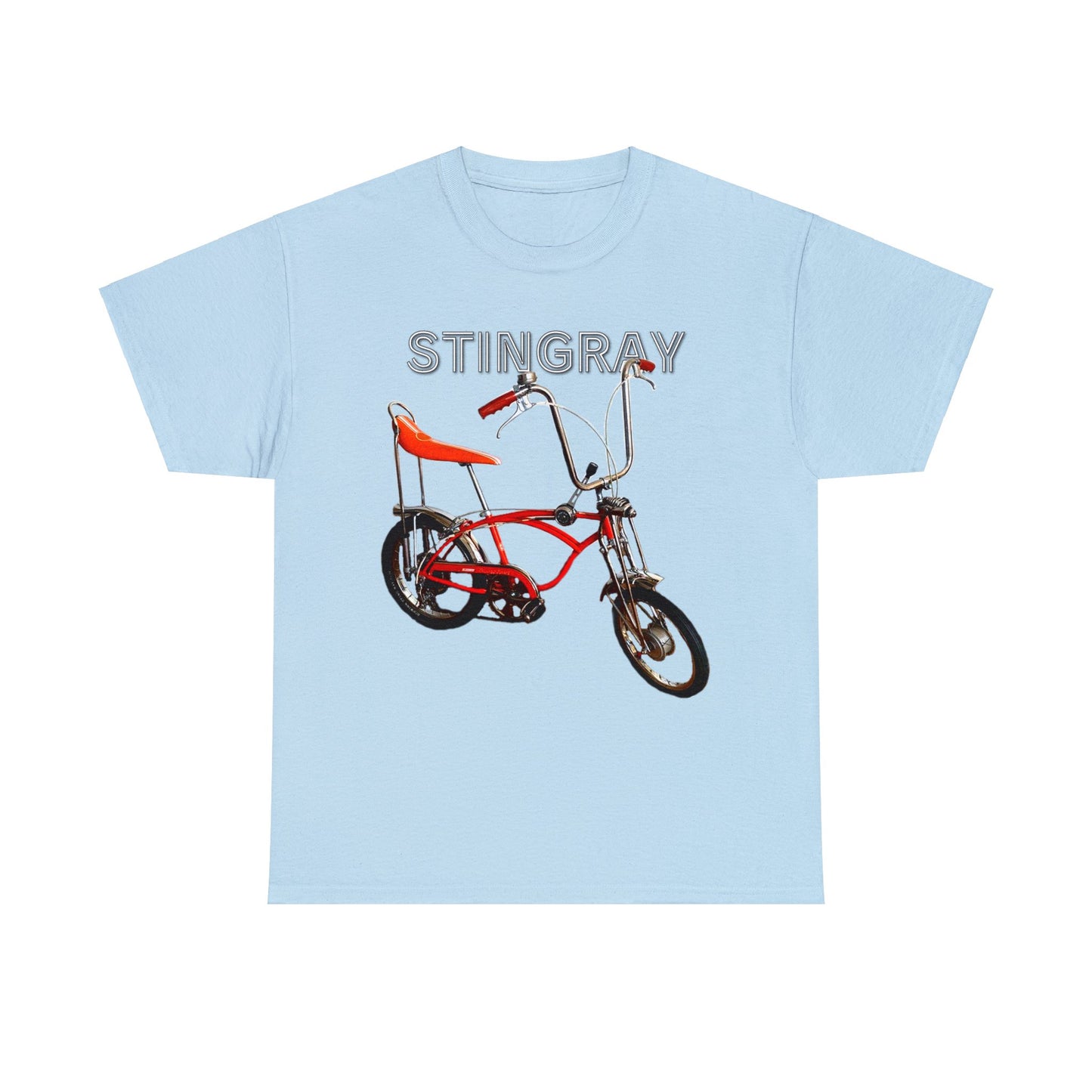 Stingray Krate Bicycle, Vintage Stick Shift Bike, Banana Seat Bike Heavy Cotton Tee