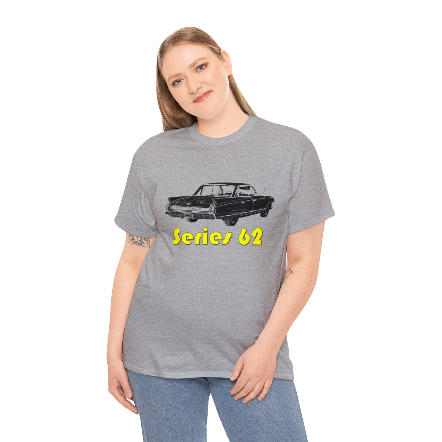 Series 62, Caddy, Vintage Car, Antique American Automobile, Retro Car Heavy Cotton Tee