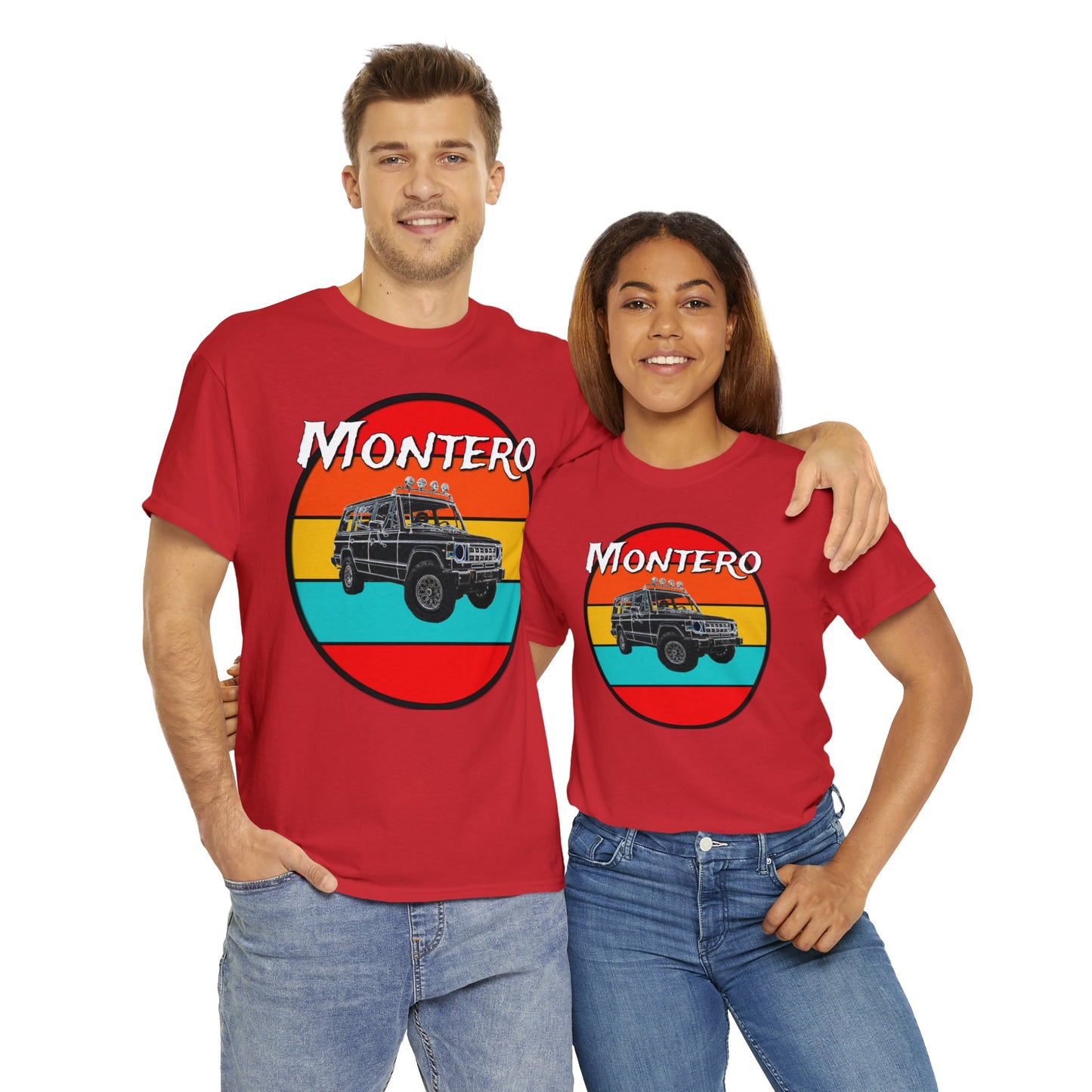 Montero 4x4 Off Road Truck, Vintage Retro Montero Heavy Cotton Tee