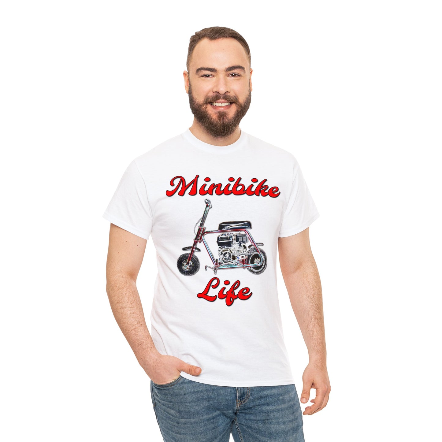 Mini Bike, Scooter, Vintage Moped, Manco Streaker, Mini Motorcycle Heavy Cotton Tee