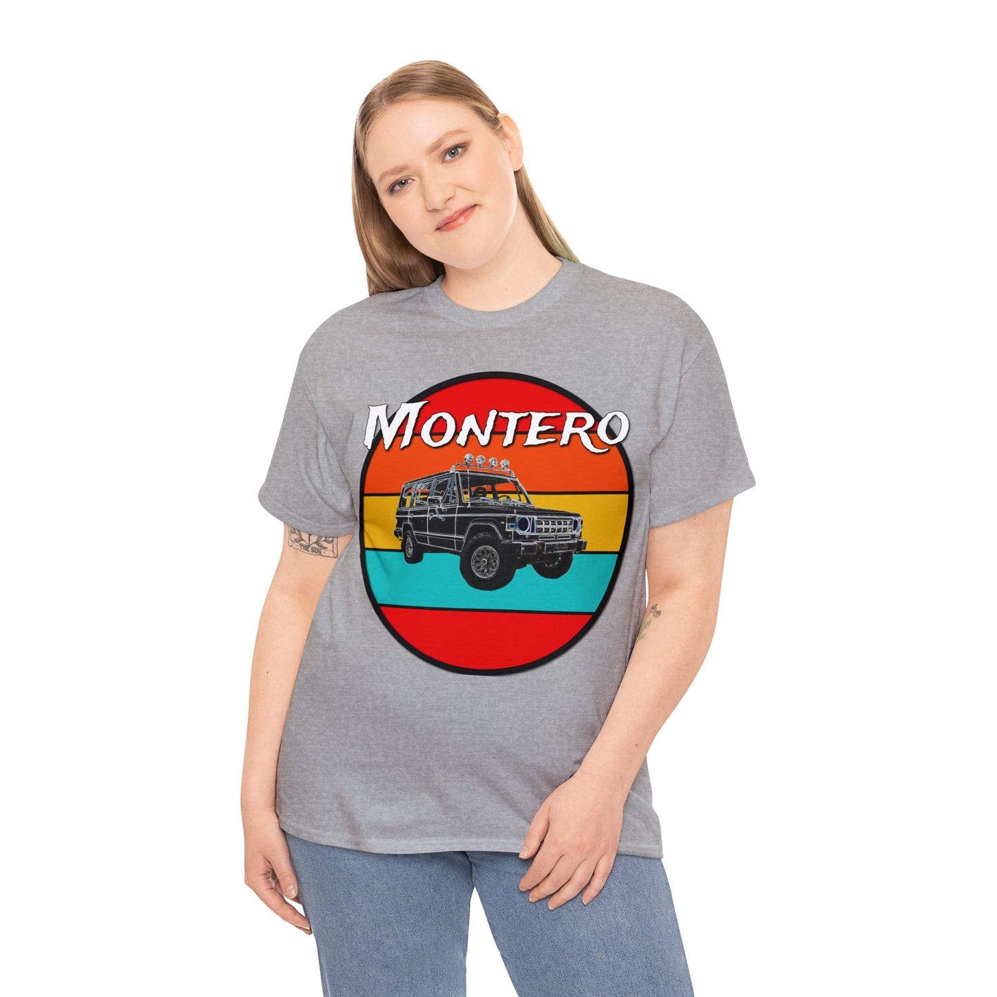 Montero 4x4 Off Road Truck, Vintage Retro Montero Heavy Cotton Tee