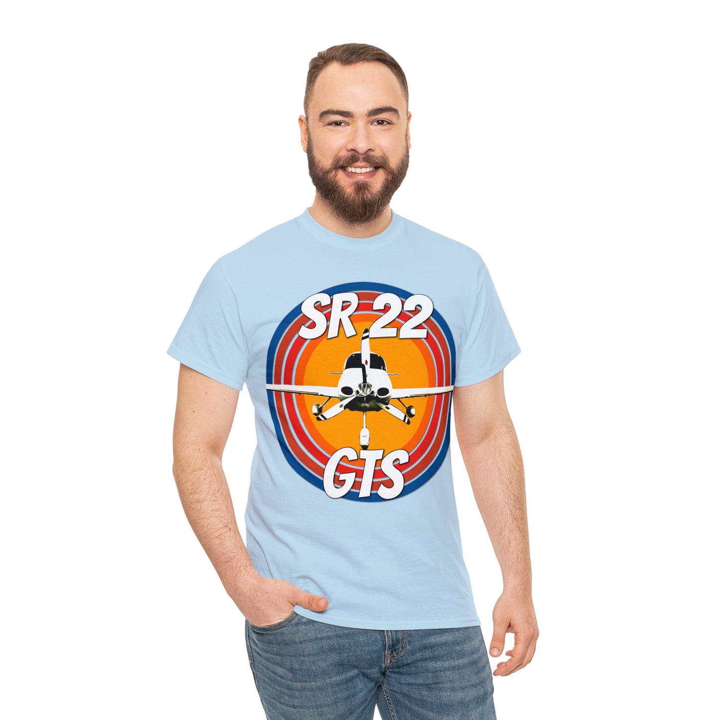 Private Airplane, Prop Plane, SR22 GTS Airplane Heavy Cotton Tee