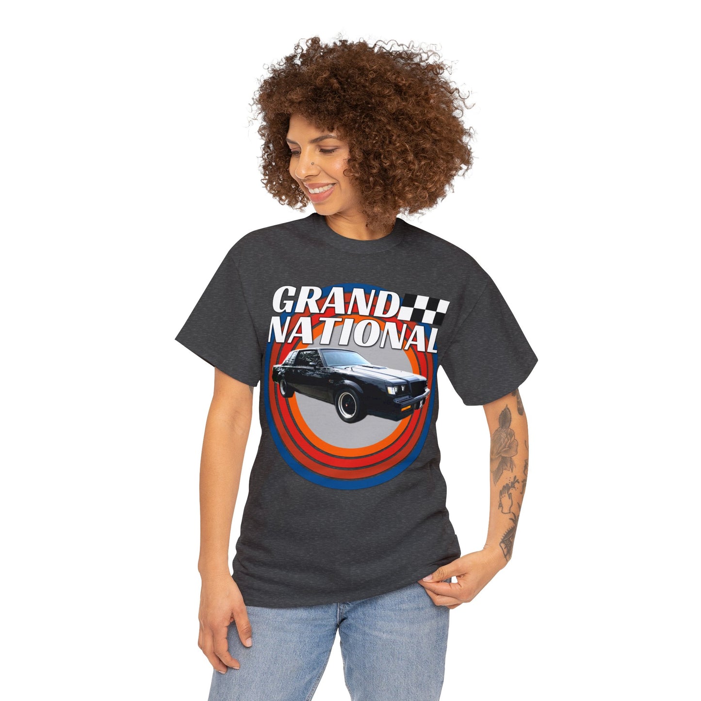 Grand National Muscle Car, Vintage American Muscle Car Heavy Cotton Tee