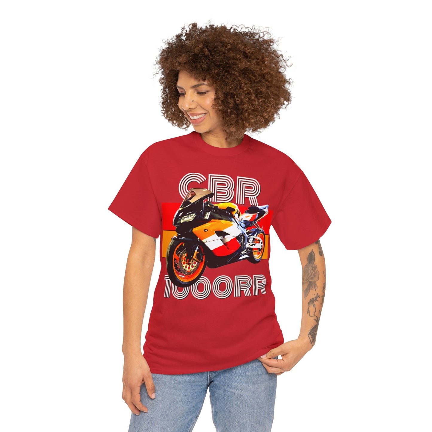 CBR 1000RR Motorcycle, Vintage Street Bike, Street Motorcycle, Sport Bike Heavy Cotton Tee