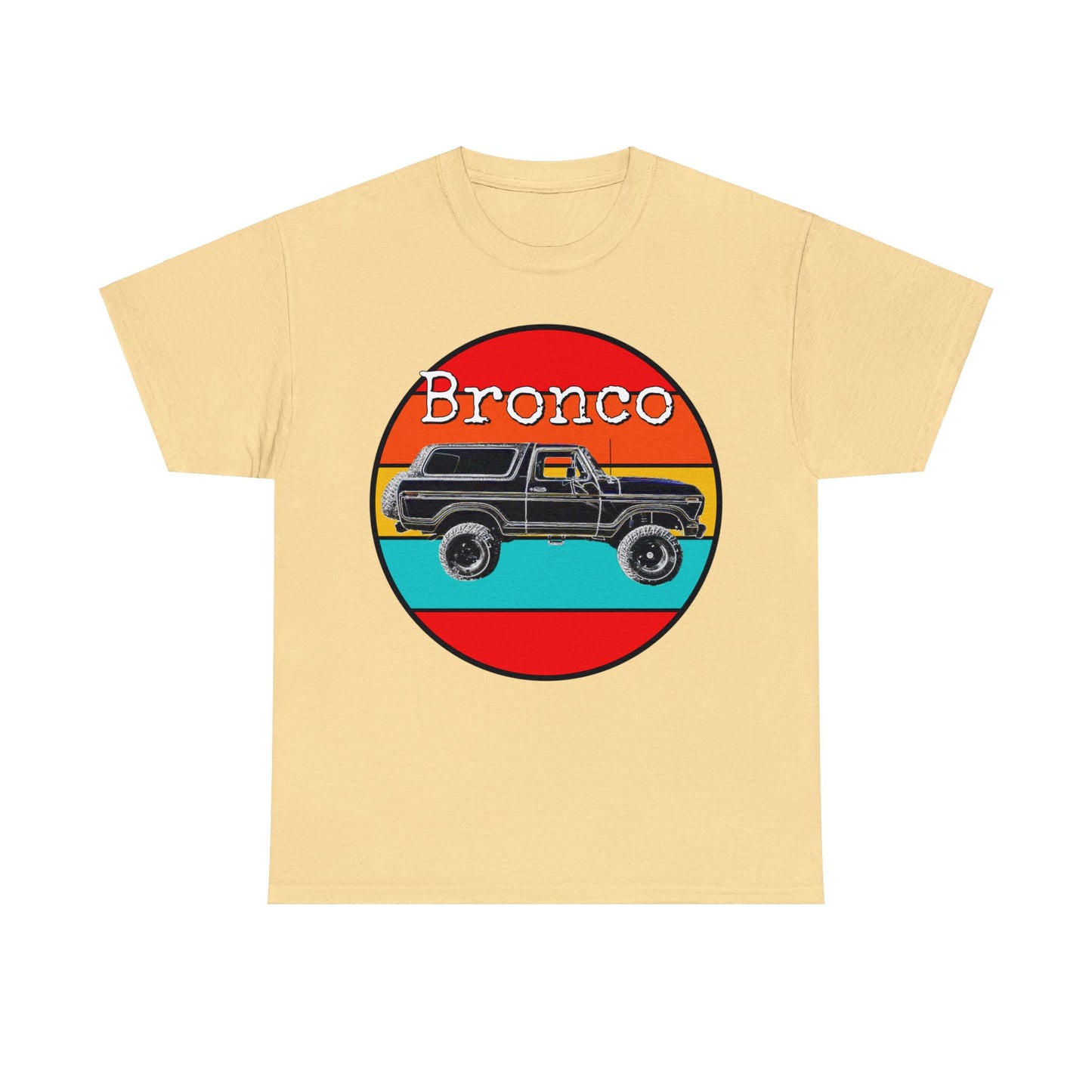 Vintage 4x4 Bronco Truck, Off Road 4 Wheel Drive Heavy Cotton Tee