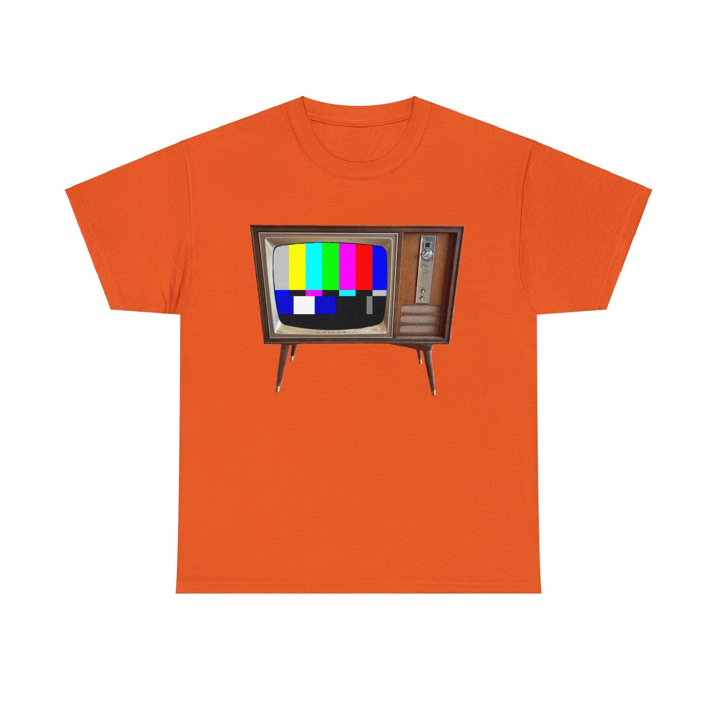 Vintage Television, Tube TV, Sign Off Screen, Old School, Vintage, Retro Heavy Cotton Tee