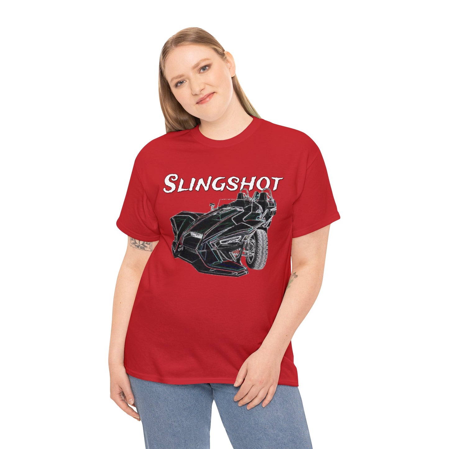 Sling Shot Three Wheel Car, Slingshot Convertible Heavy Cotton Tee