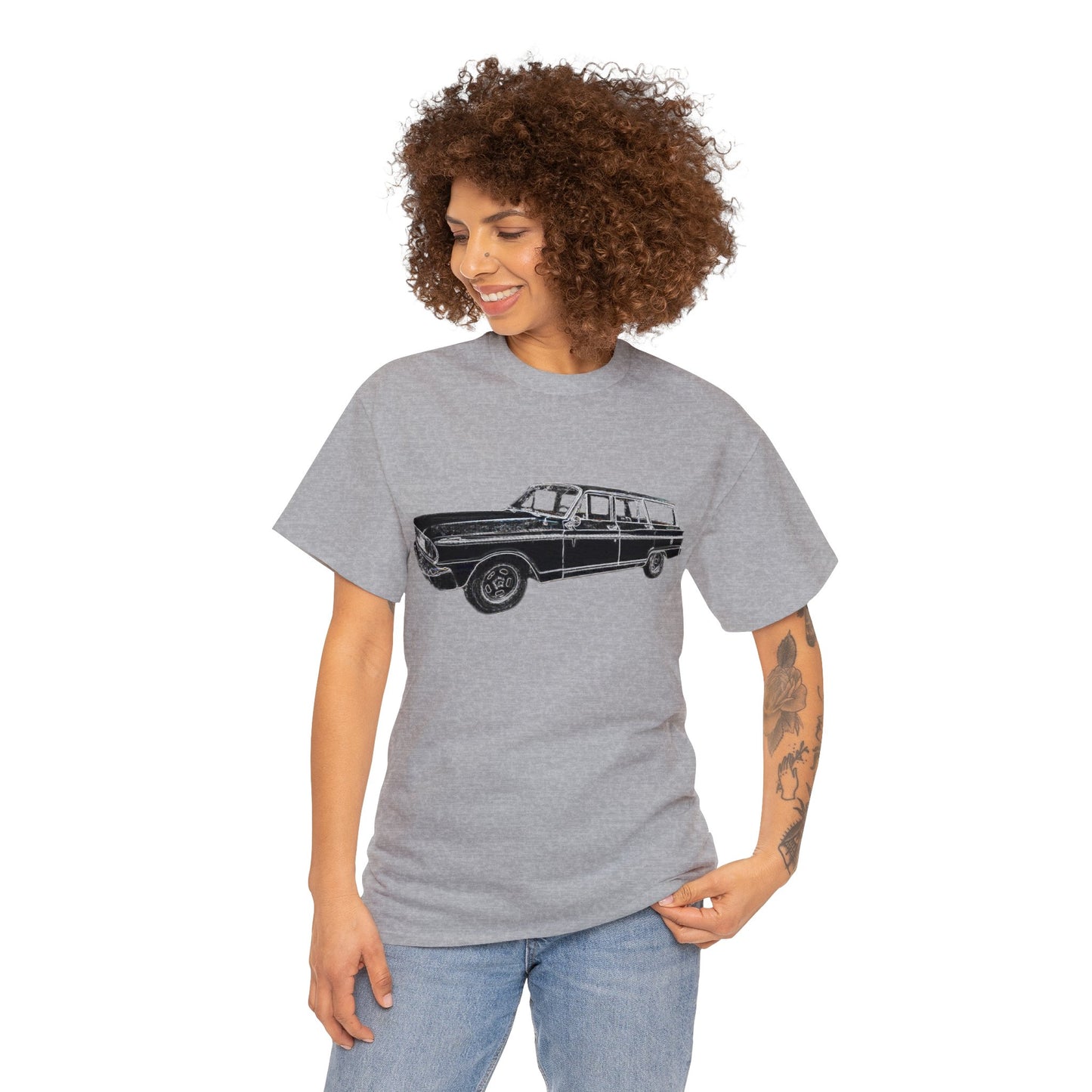 Vintage 1960s Station Wagon, Station Wagon, Family Car Heavy Cotton Tee