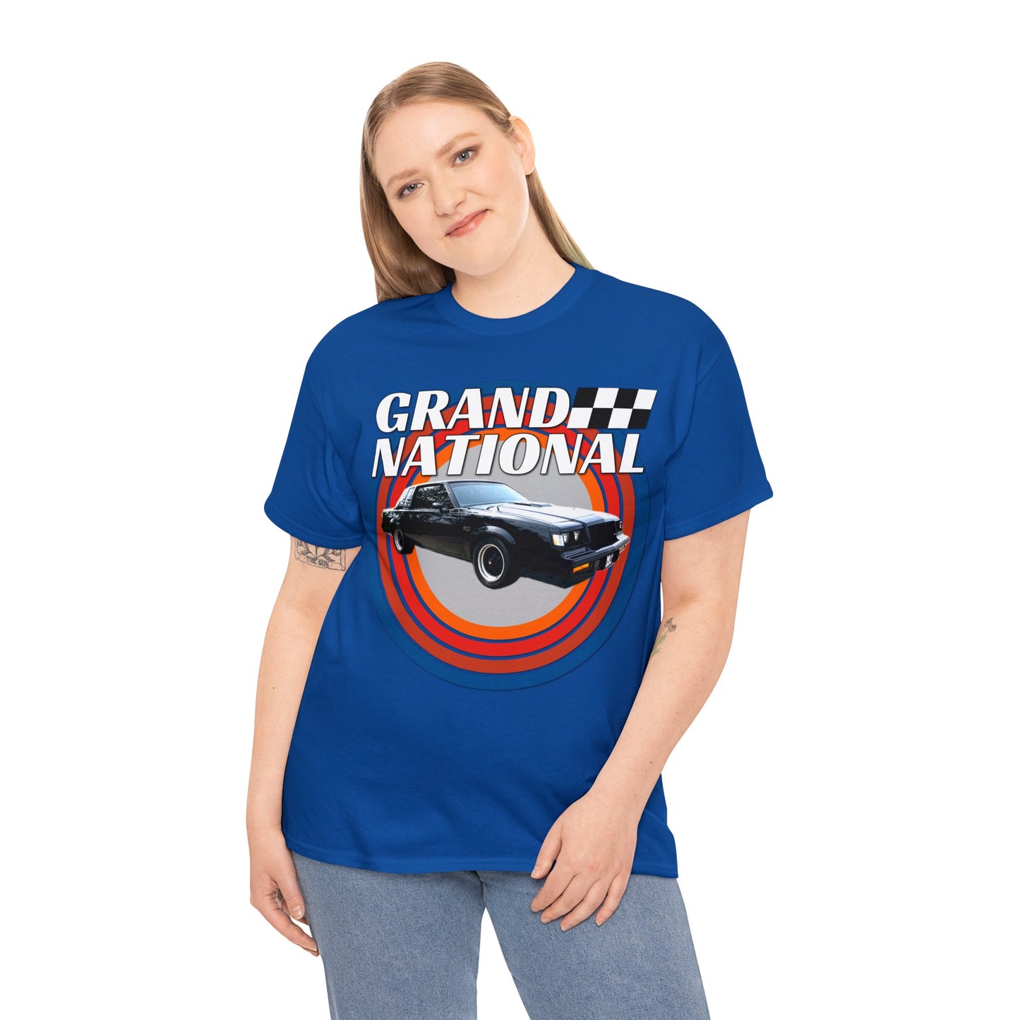 Grand National Muscle Car, Vintage American Muscle Car Heavy Cotton Tee