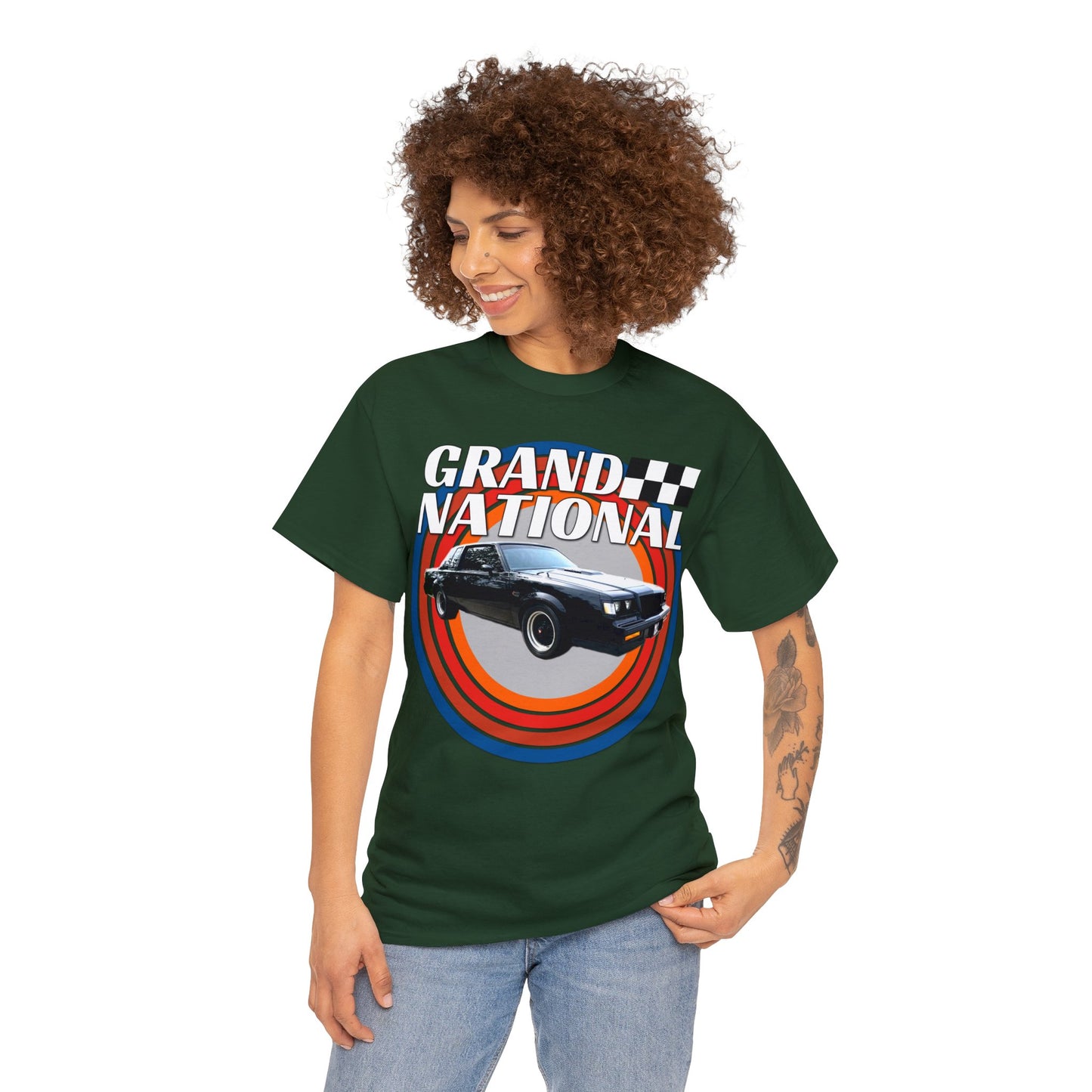 Grand National Muscle Car, Vintage American Muscle Car Heavy Cotton Tee