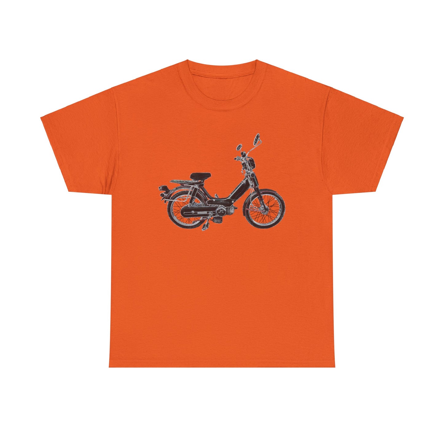 Vintage 1978 Pedal Moped Scooter Mini Bike Motorcycle Moped Heavy Cotton Tee