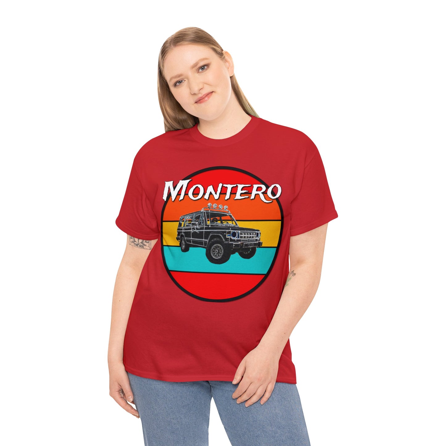 Montero 4x4 Off Road Truck, Vintage Retro Montero Heavy Cotton Tee