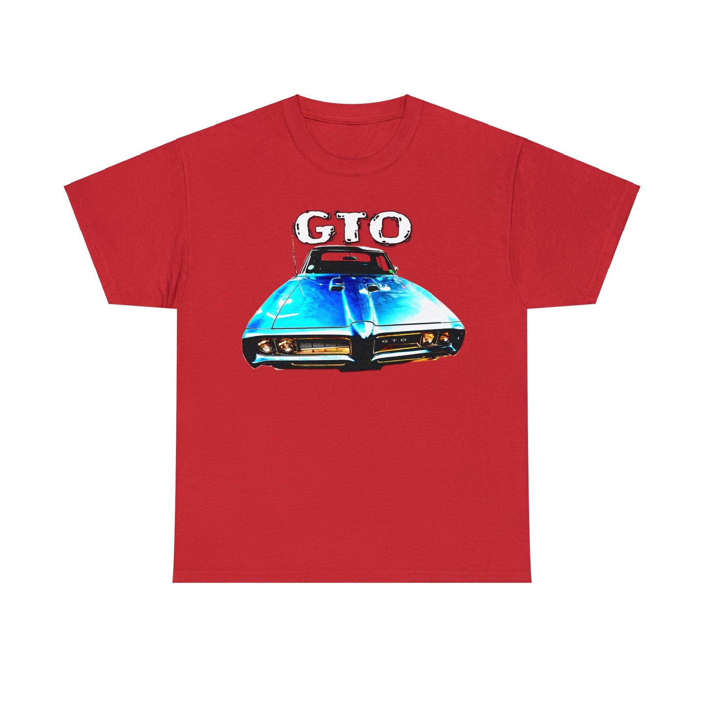 GTO American Muscle Car Vintage Retro Pontiac Heavy Cotton Tee