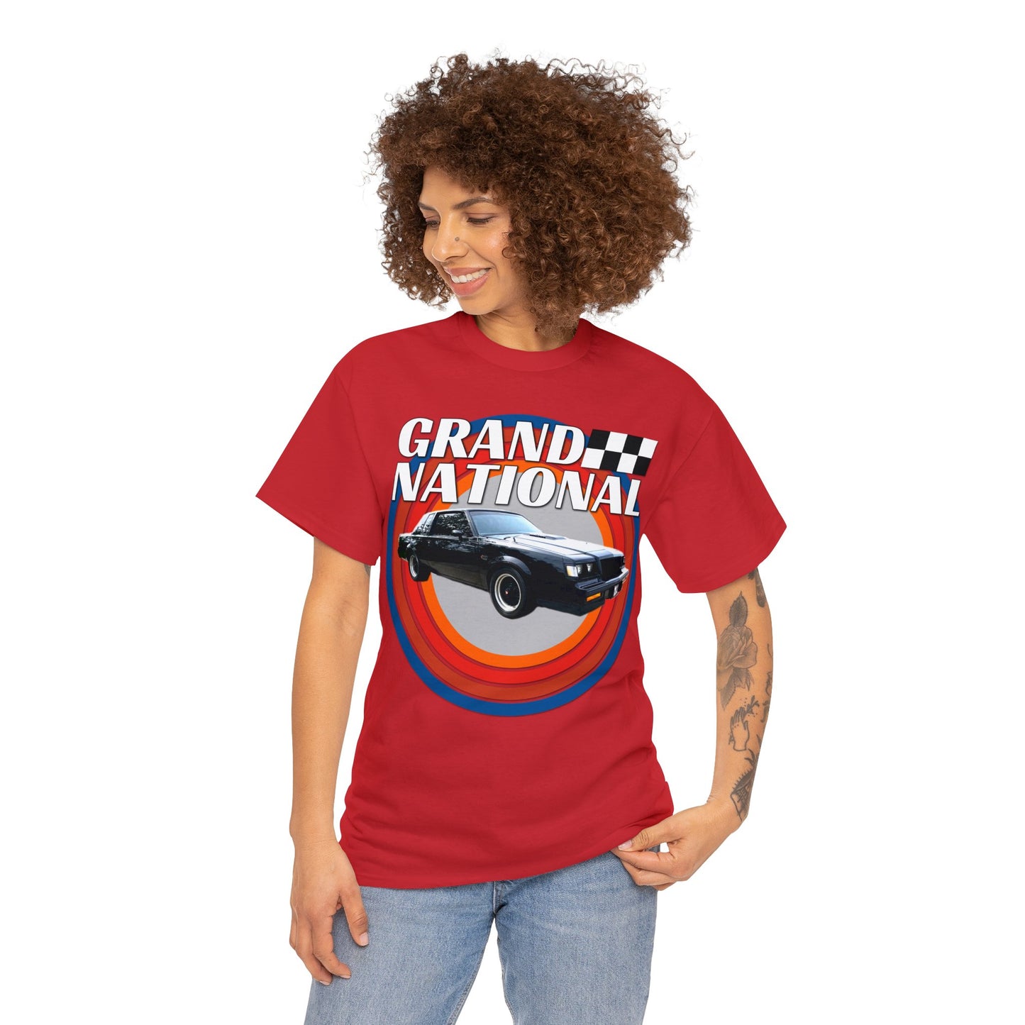 Grand National Muscle Car, Vintage American Muscle Car Heavy Cotton Tee