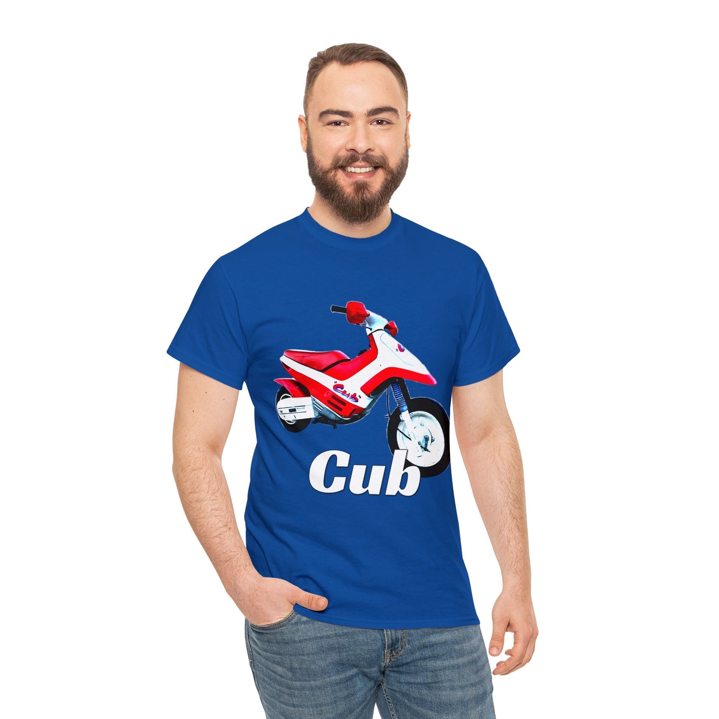 Vintage Cub Motorcycle, Cub Mini Bike, Retro Cub Motocross Bike Heavy Cotton Tee