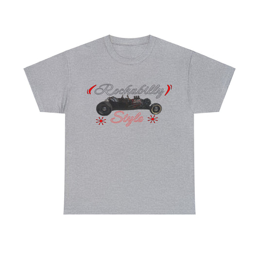 Rockabilly Style Model A Rat Rod Speed Shop 1957 Heavy Cotton Tee