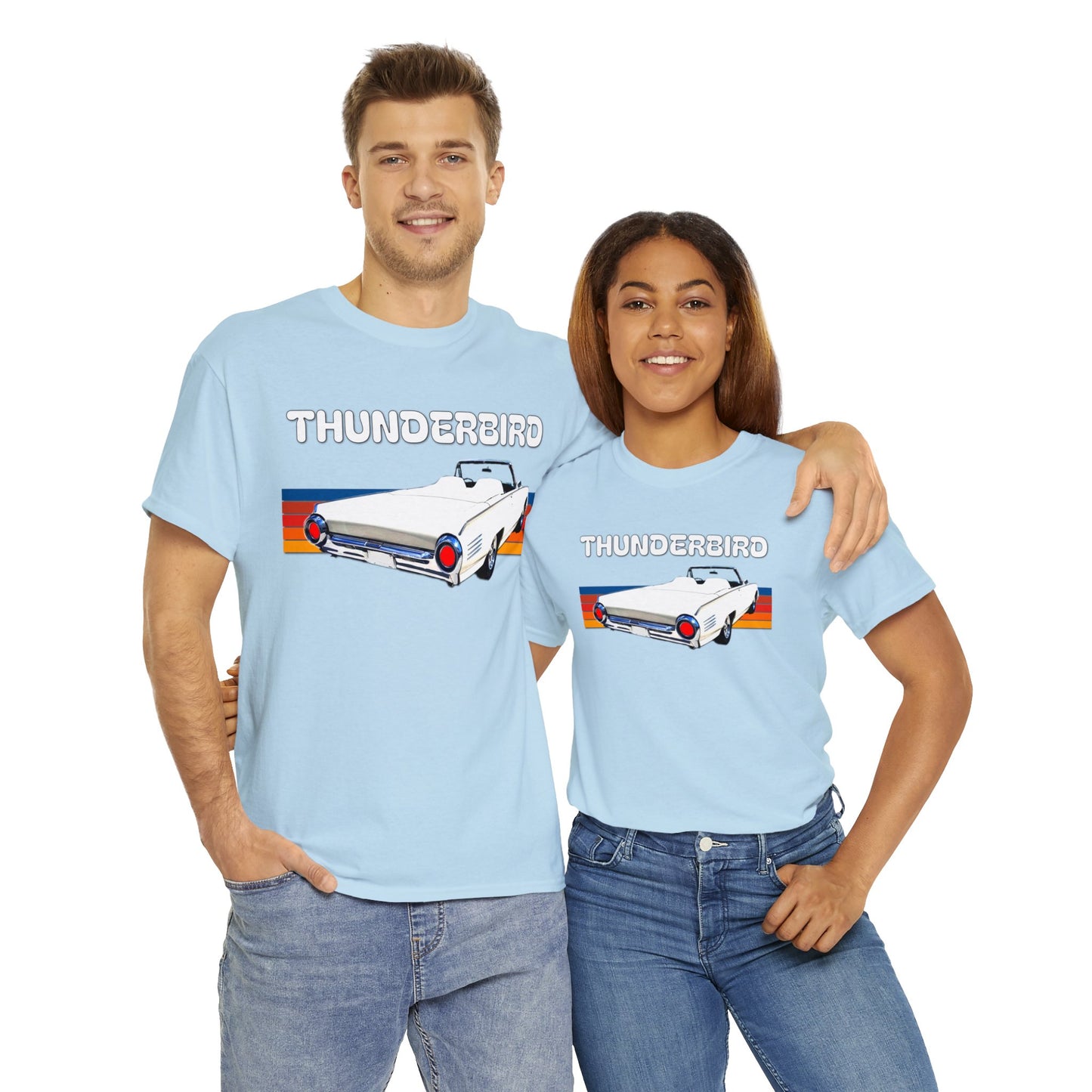 Thunderbird Vintage American Automobile, Antique American Car Heavy Cotton Tee