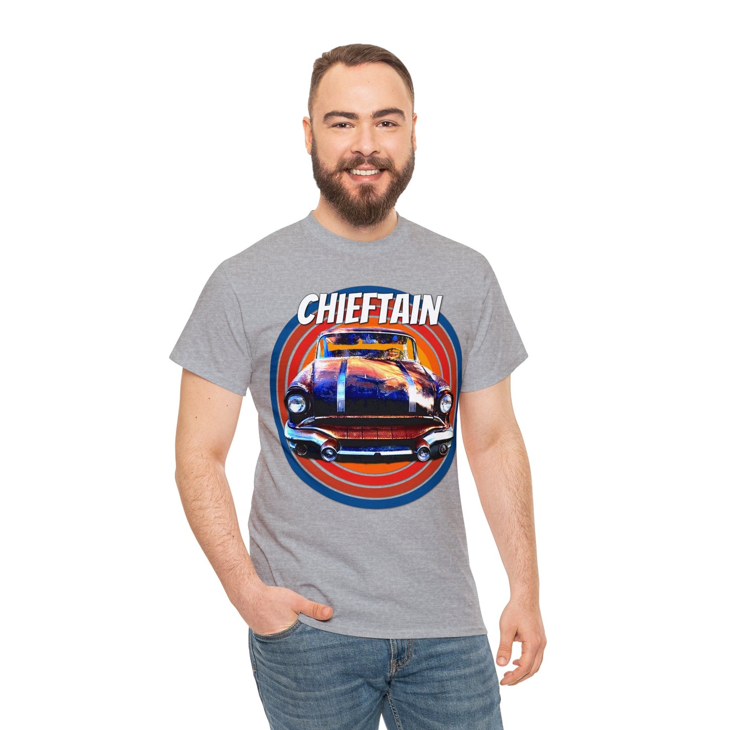 Vintage Chieftain Car, Antique Chieftain American Car Heavy Cotton Tee