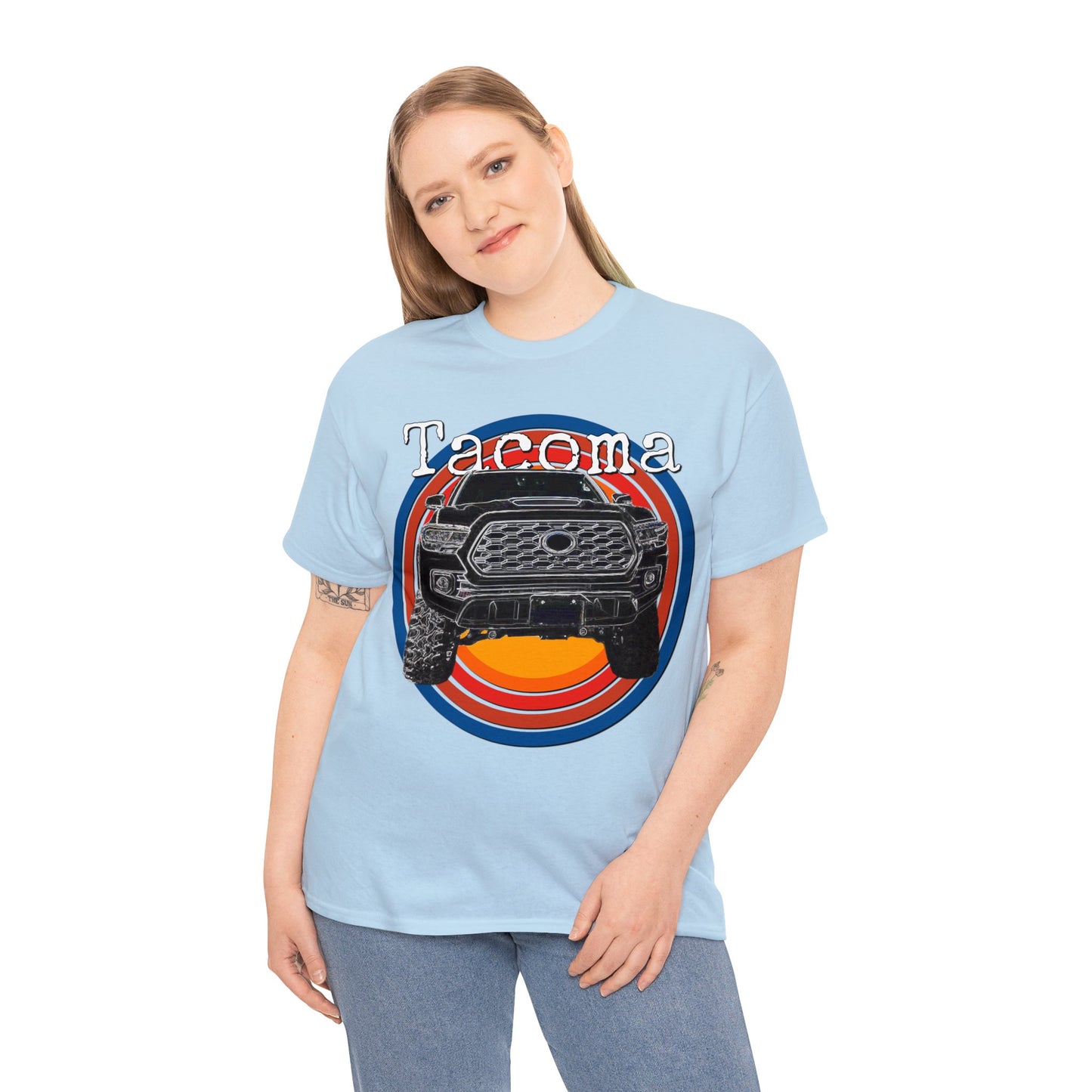 Tacoma 4x4 Pick Up Truck,  Off Road Pickup Truck Heavy Cotton Tee