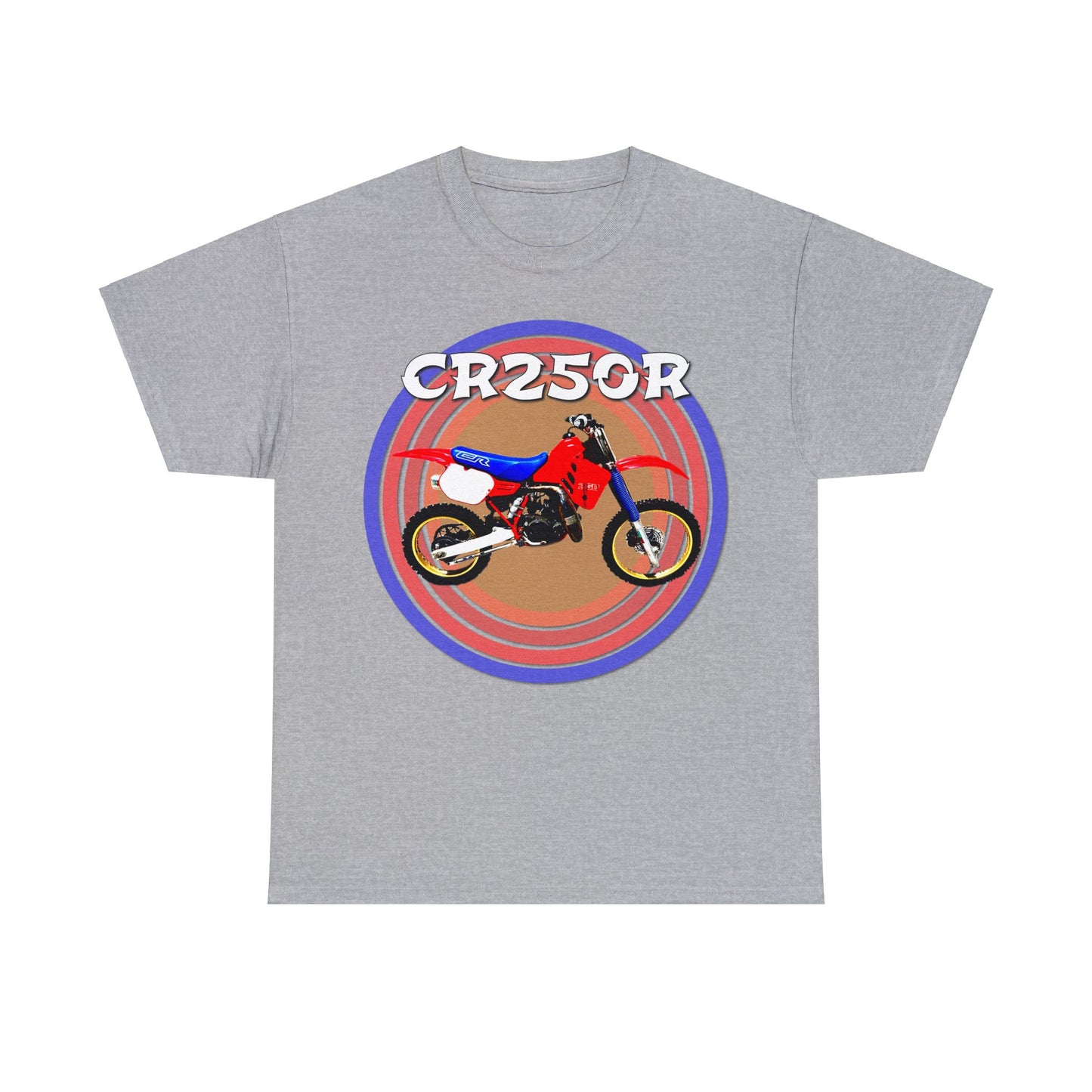 CR 250 R Vintage Retro Motorcross Motocross Motorcycle Dirt Bike Heavy Cotton Tee