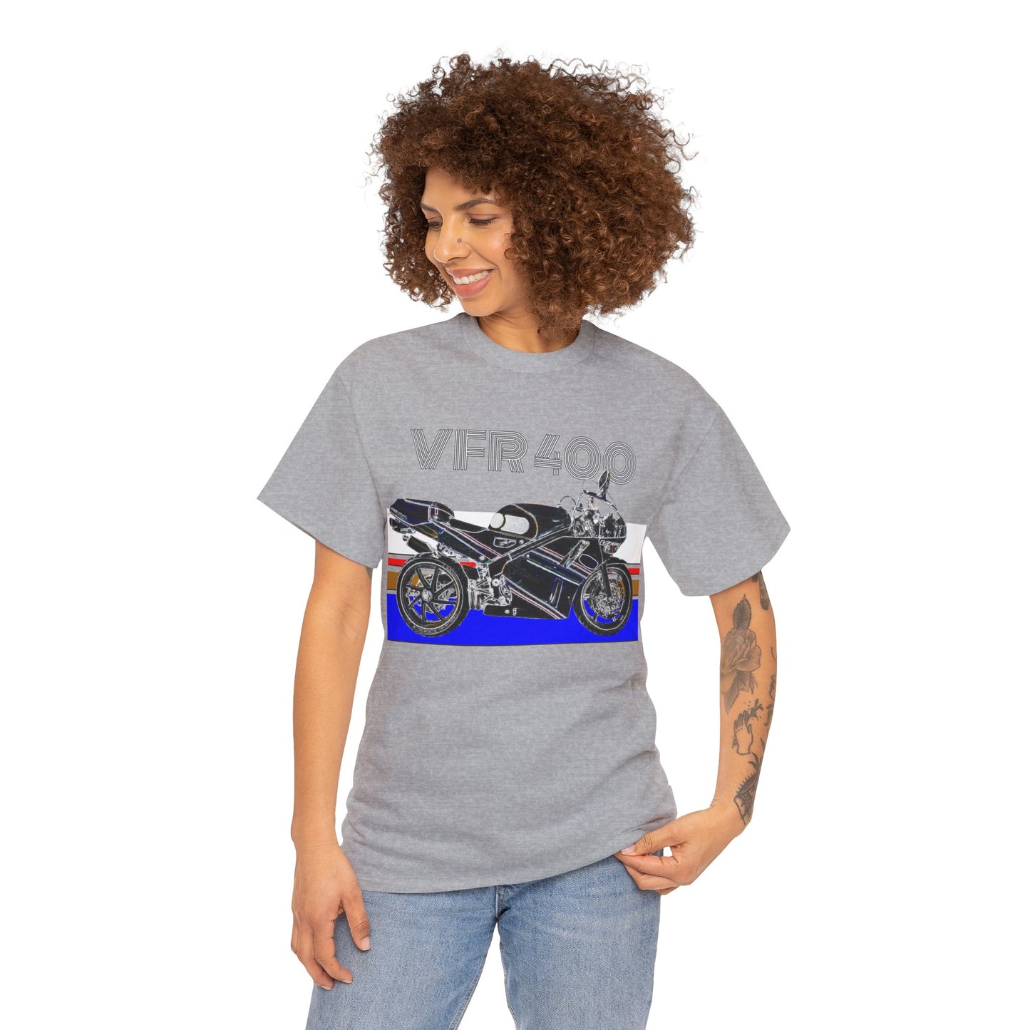 VFR 400 Motorcycle, Street Bike, Street Motorcycle, Sport Bike Heavy Cotton Tee