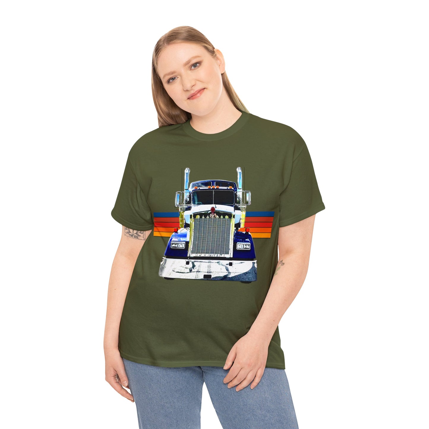 Bobtail Truck, 18 Wheeler, Ken, Trucker, Gift for Trucker Heavy Cotton Tee