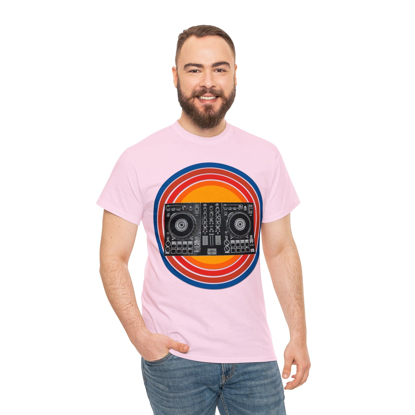 DJ Controller, Disc Jockey, DJ Scratch, Turntable Heavy Cotton Tee