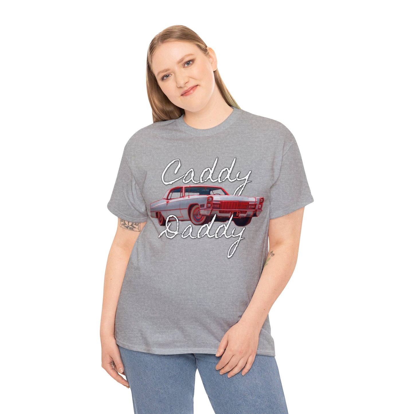 Cadillac, Vintage Car, Caddy Daddy, Retro DeVille Heavy Cotton Tee