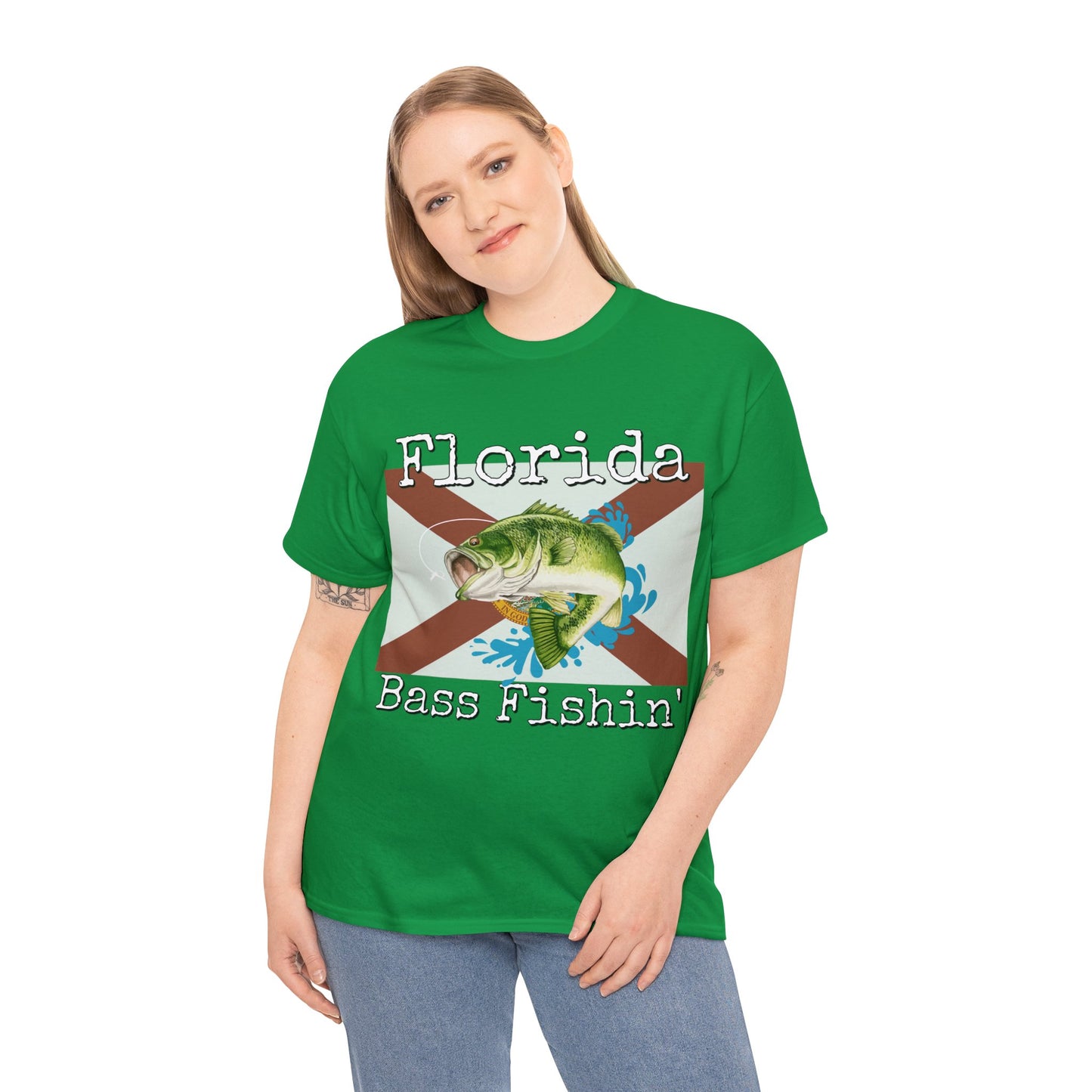 Vintage Florida Flag Bass Fishing Heavy Cotton Tee