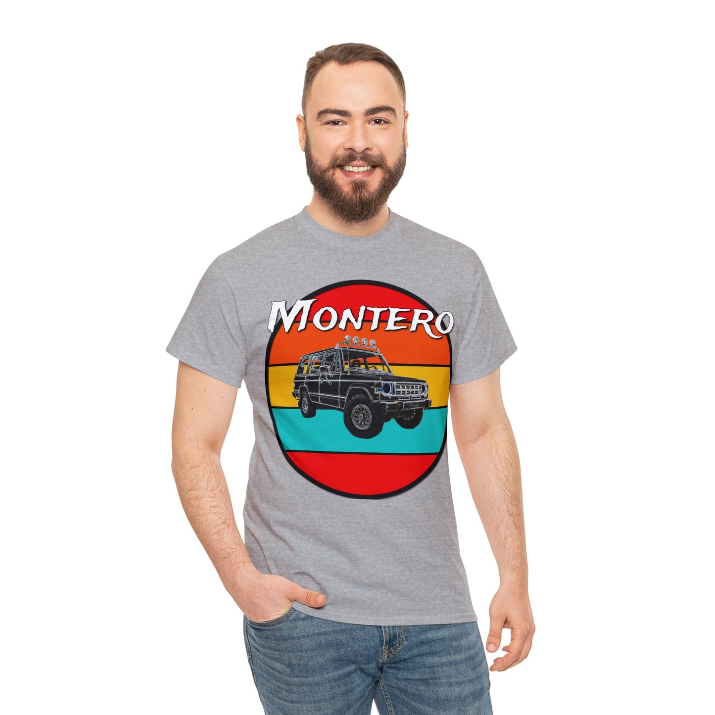 Montero 4x4 Off Road Truck, Vintage Retro Montero Heavy Cotton Tee