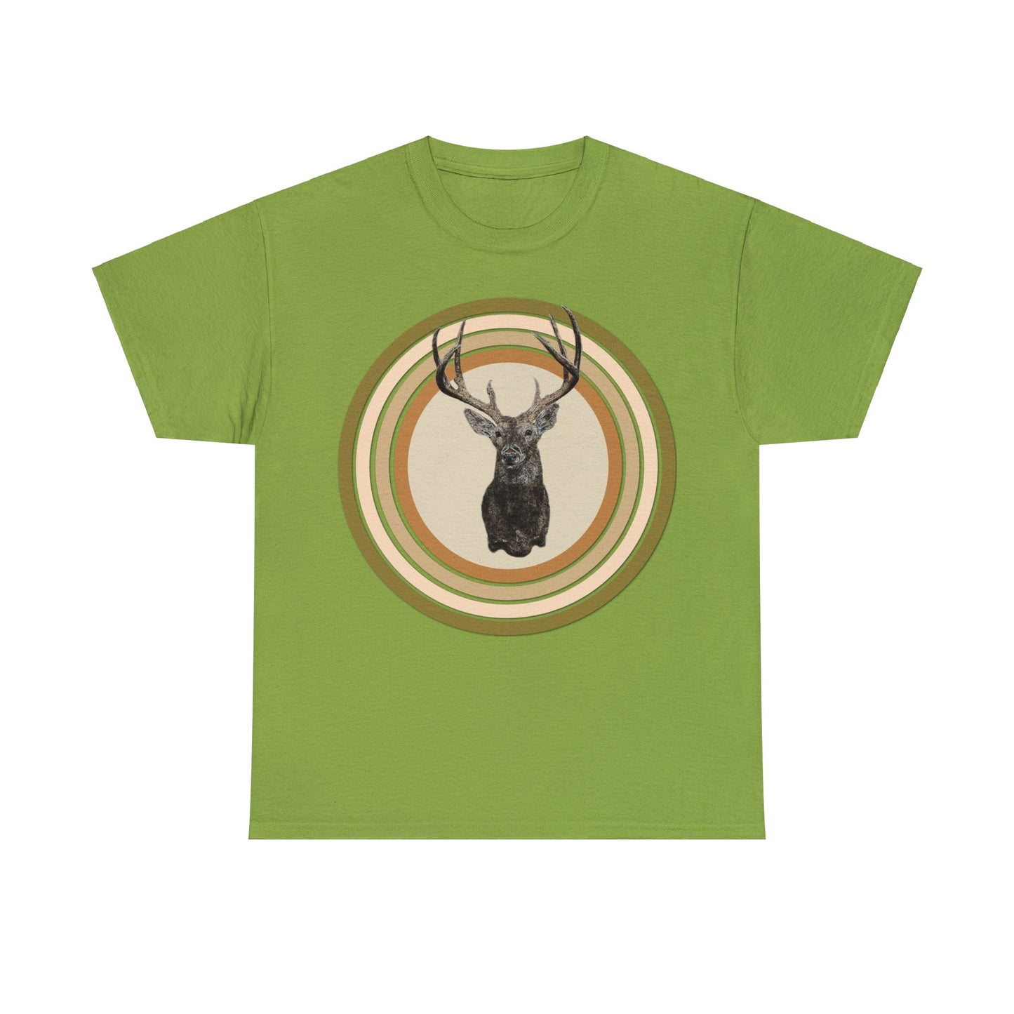 White Tail Deer, Deer Hunting, Deer Hunter, 8 Point Deer, Buck Heavy Cotton Tee