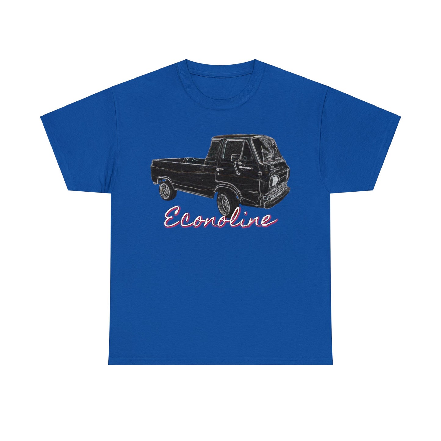 Econoline Pickup Truck, Vintage Pickup Truck, Old School Pickup Heavy Cotton Tee