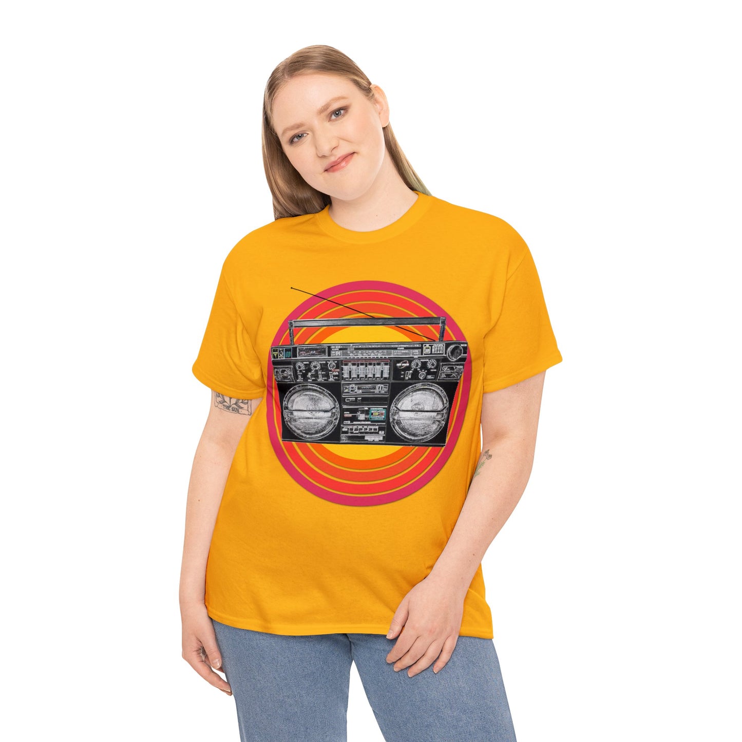 Jambox, Boom Box, Ghetto Blaster, Radio, Tape Player Heavy Cotton Tee