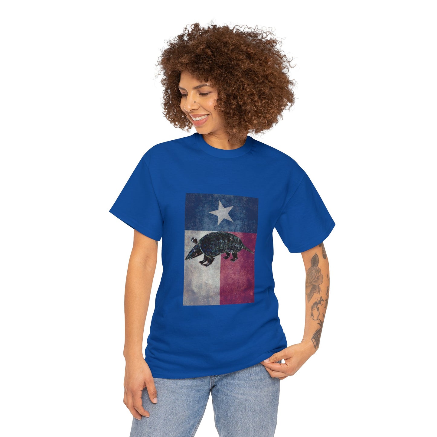 Vintage Texas Flag Armadillo Heavy Cotton Tee