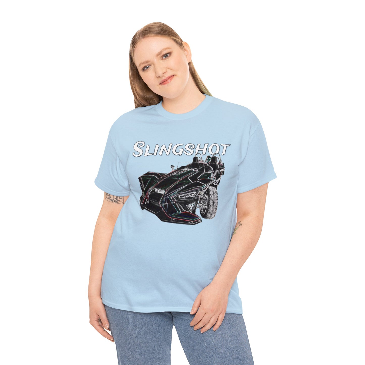 Sling Shot Three Wheel Car, Slingshot Convertible Heavy Cotton Tee