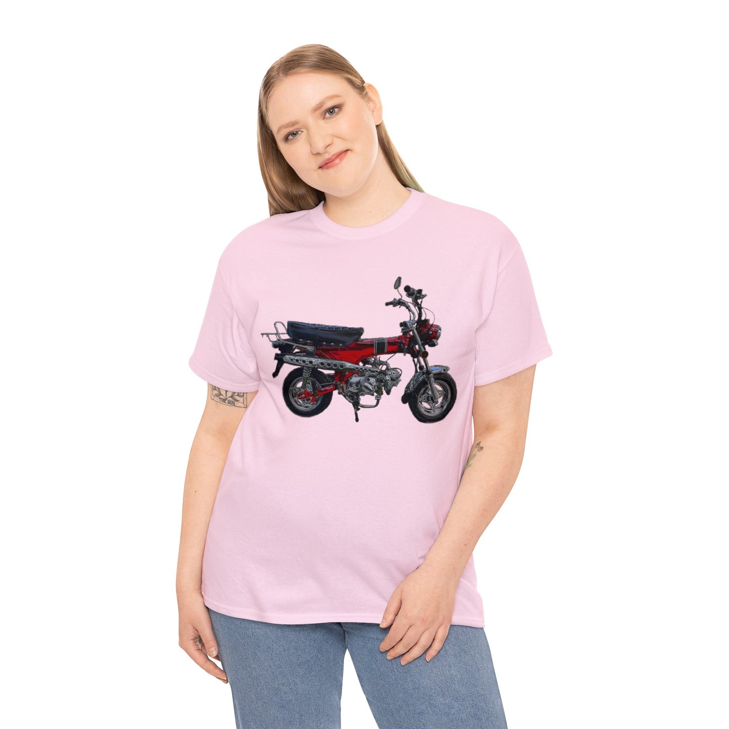 Trail 70 Mini BIke, Vintage Mini Bike, Retro Mini Bike Heavy Cotton Tee