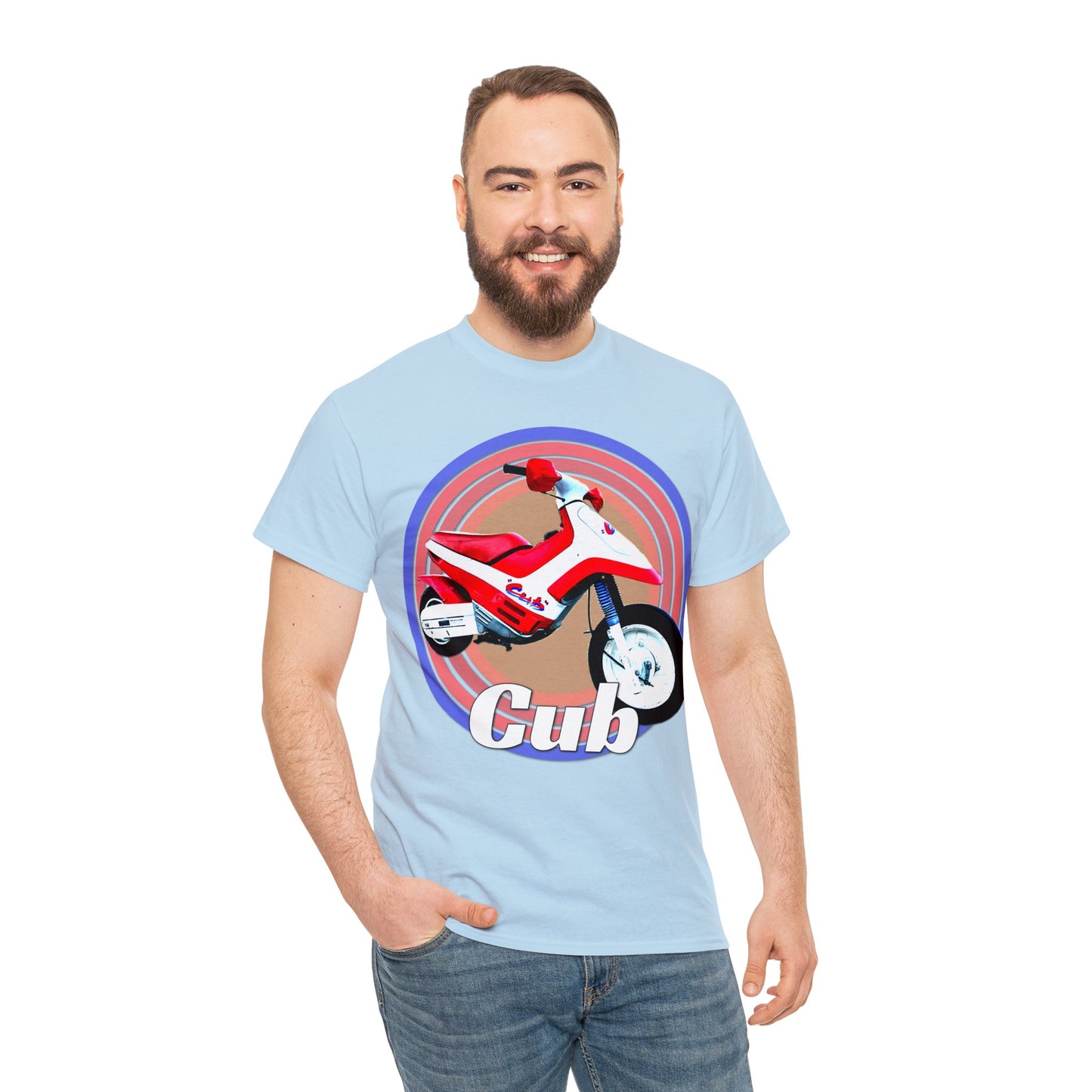 Vintage Cub Motorcycle, Cub Mini Bike, Retro Cub Motocross Bike Heavy Cotton Tee