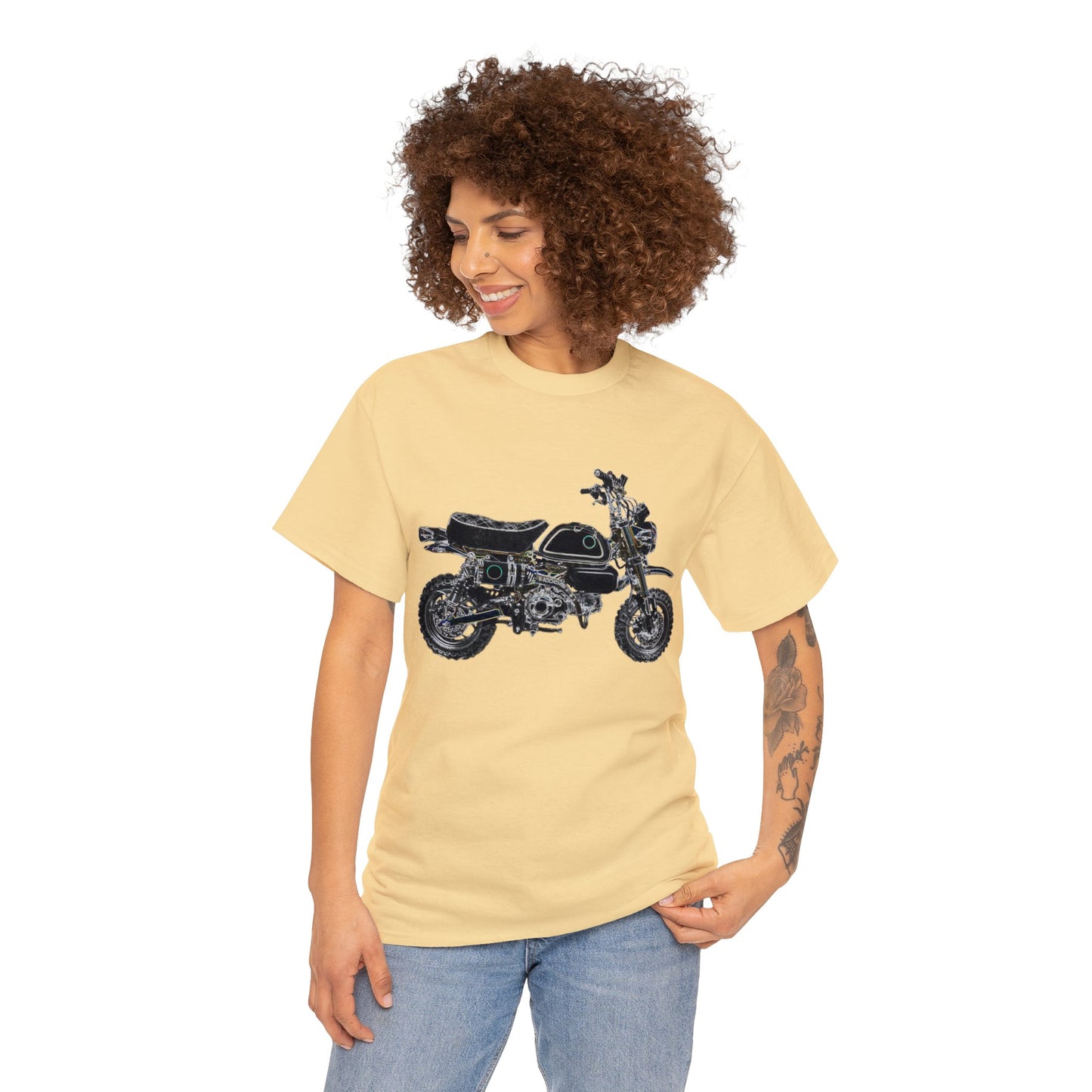 125Z Monkey Motorcycle, Mini Bike, Motocross, Off Road Heavy Cotton Tee