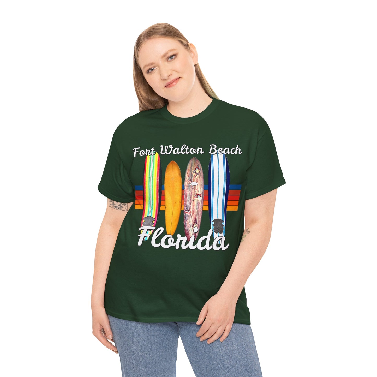 Fort Walton Beach, Vintage Ft Walton, Retro Fort Walton Heavy Cotton Tee