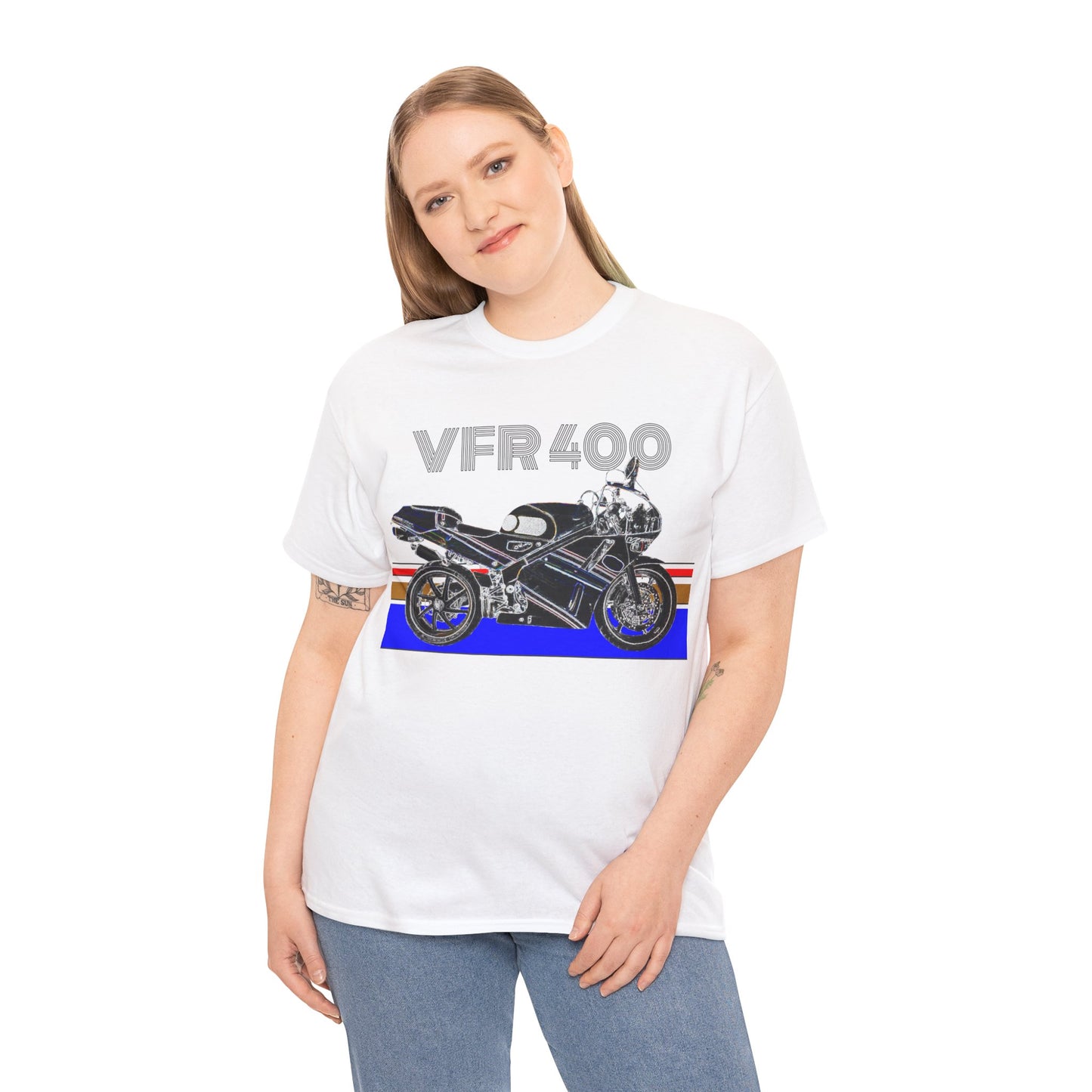 VFR 400 Motorcycle, Street Bike, Street Motorcycle, Sport Bike Heavy Cotton Tee