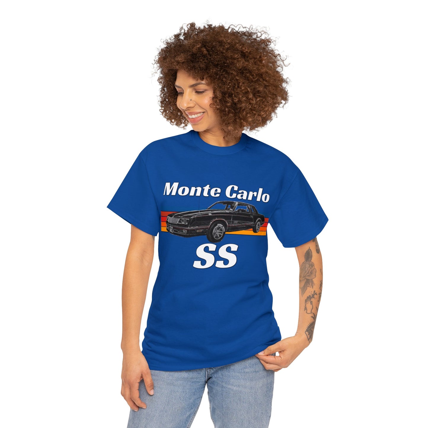 Monte Carlo SS Muscle Car, Vintage American Muscle Car Heavy Cotton Tee