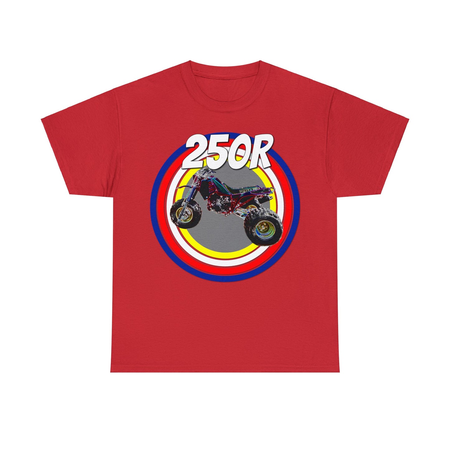 250R Three Wheeler, Retro Three Wheeler, 2 Stroke 3 Wheeler, ATV, ATC Heavy Cotton Tee