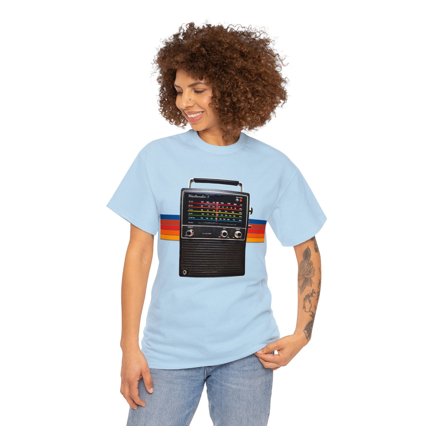 Vintage Retro 1970s AM FM Shortwave Radio Heavy Cotton Tee