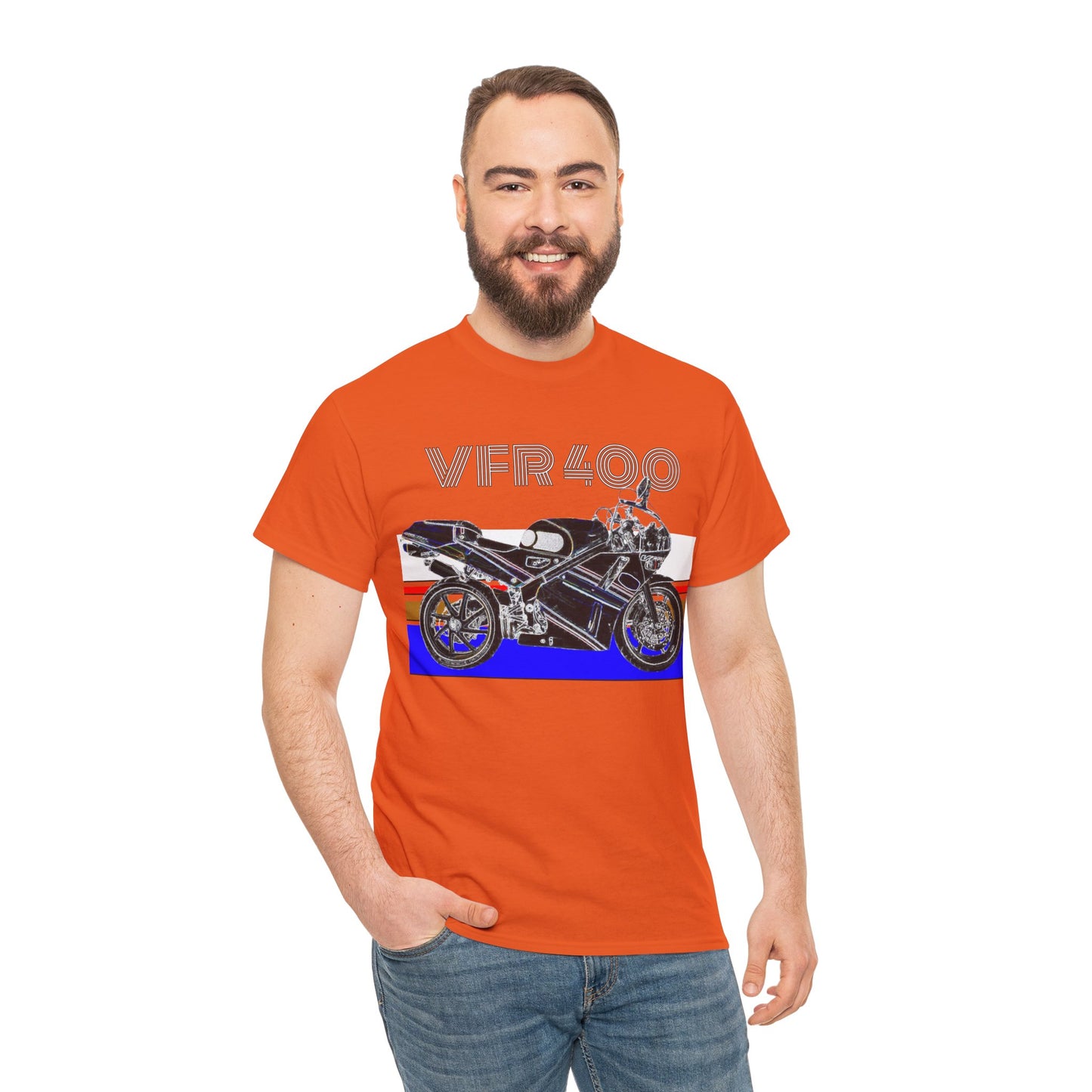 VFR 400 Motorcycle, Street Bike, Street Motorcycle, Sport Bike Heavy Cotton Tee