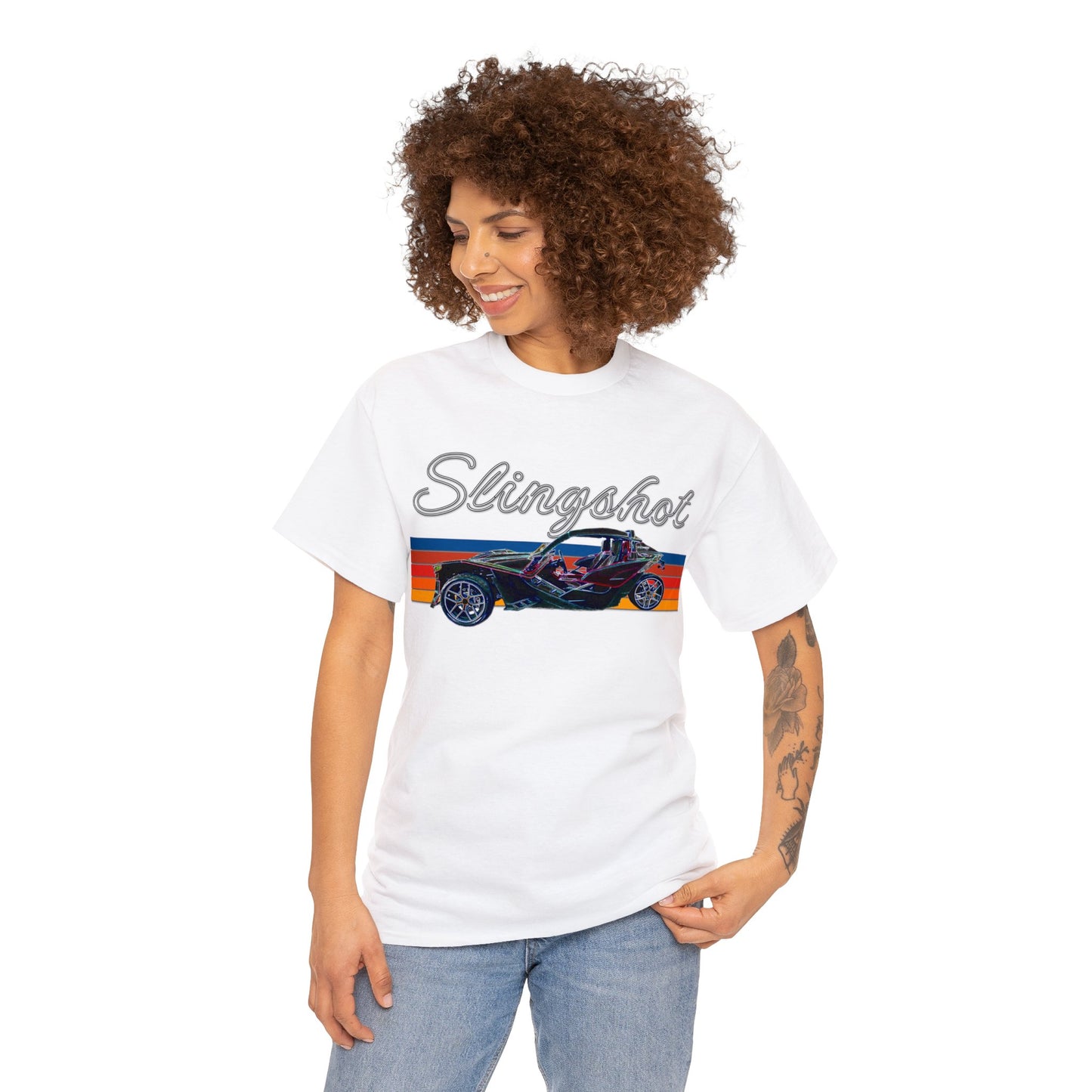 Sling Shot Three Wheel Car, Slingshot Convertible Heavy Cotton Tee