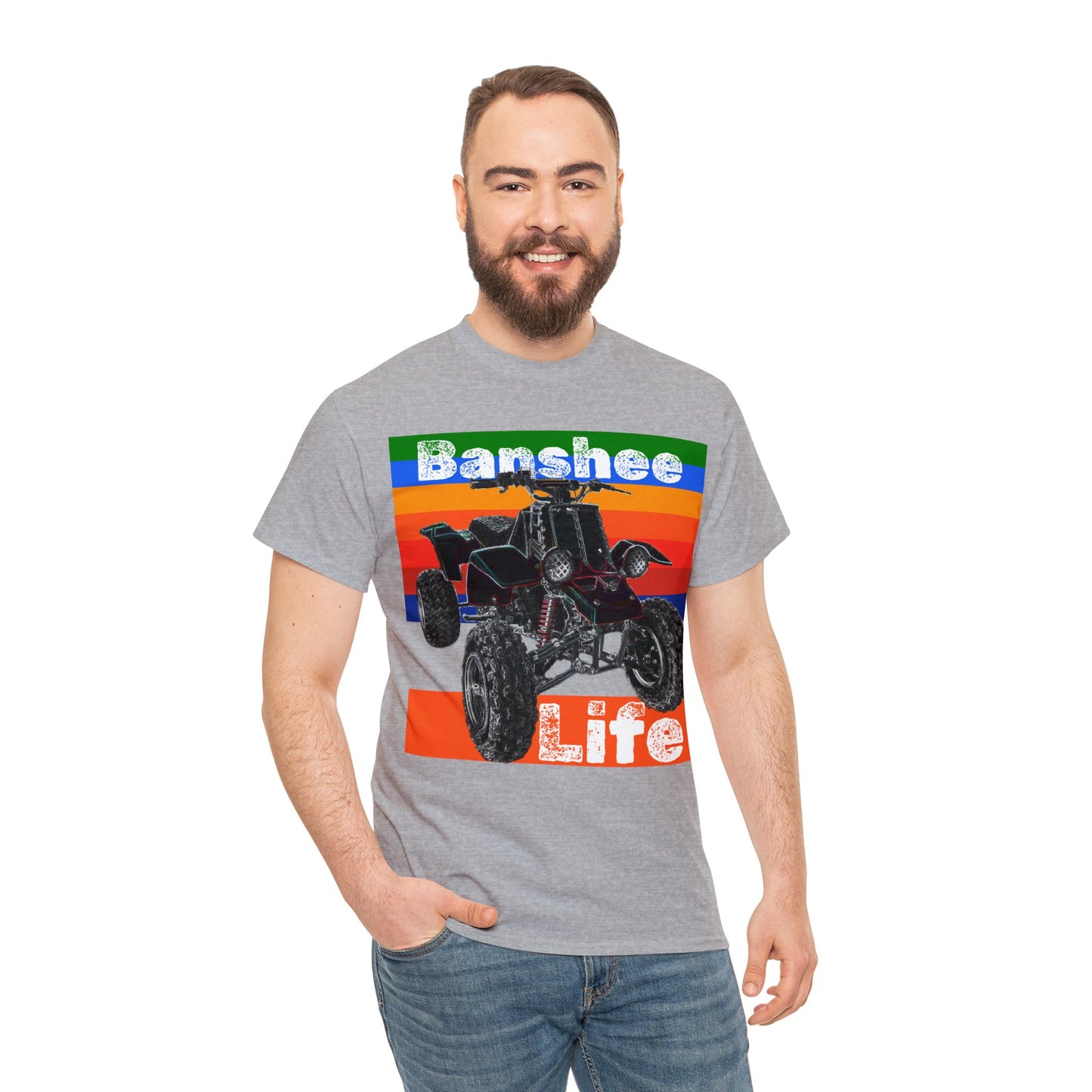 Banshee Quad ATV, Banshee Four Wheeler, Quad Bike Heavy Cotton Tee